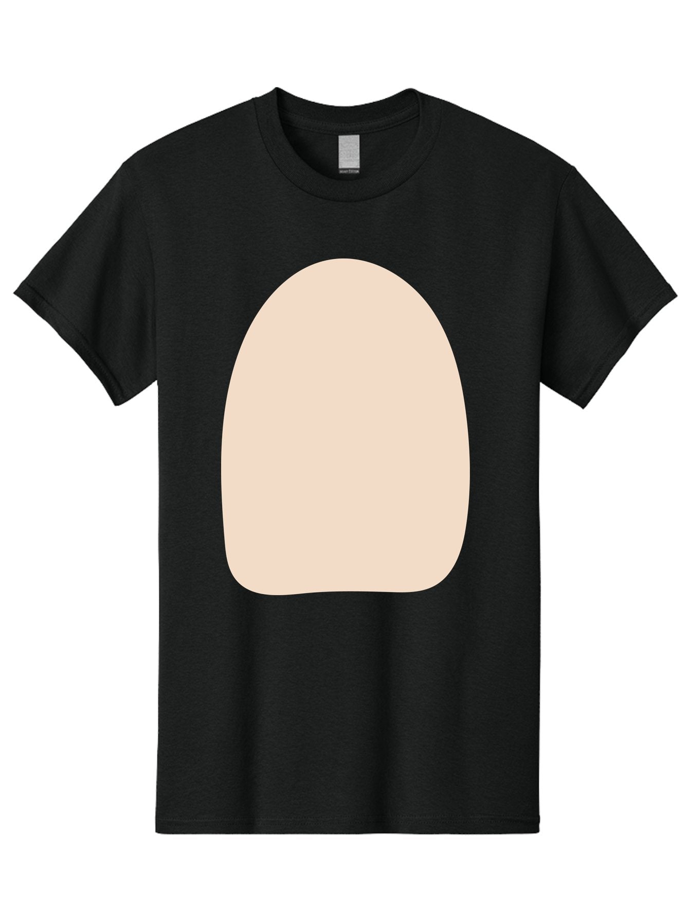 Oval-Shape Men'S Graphic Tee, 100% Cotton, Comfortable Casual Summer Wear, Machine Washable, Beige Shape, Rounded Edges, Minimalist Design, Simple Graphic, Abstract Shape, Soft Color, Clean Lines, Modern Aesthetic Aae039 3
