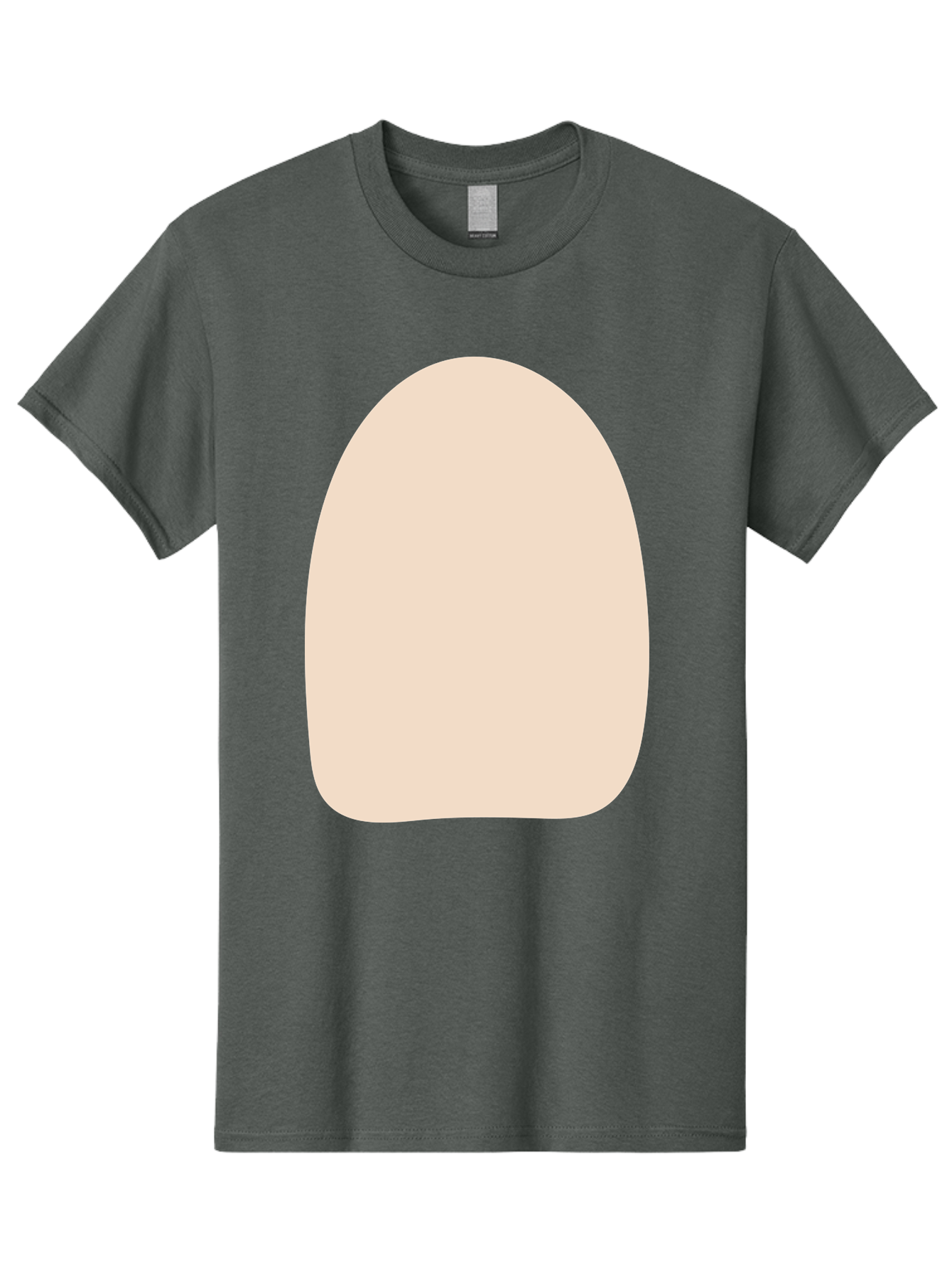 Oval-Shape Men'S Graphic Tee, 100% Cotton, Comfortable Casual Summer Wear, Machine Washable, Beige Shape, Rounded Edges, Minimalist Design, Simple Graphic, Abstract Shape, Soft Color, Clean Lines, Modern Aesthetic Aae039 11