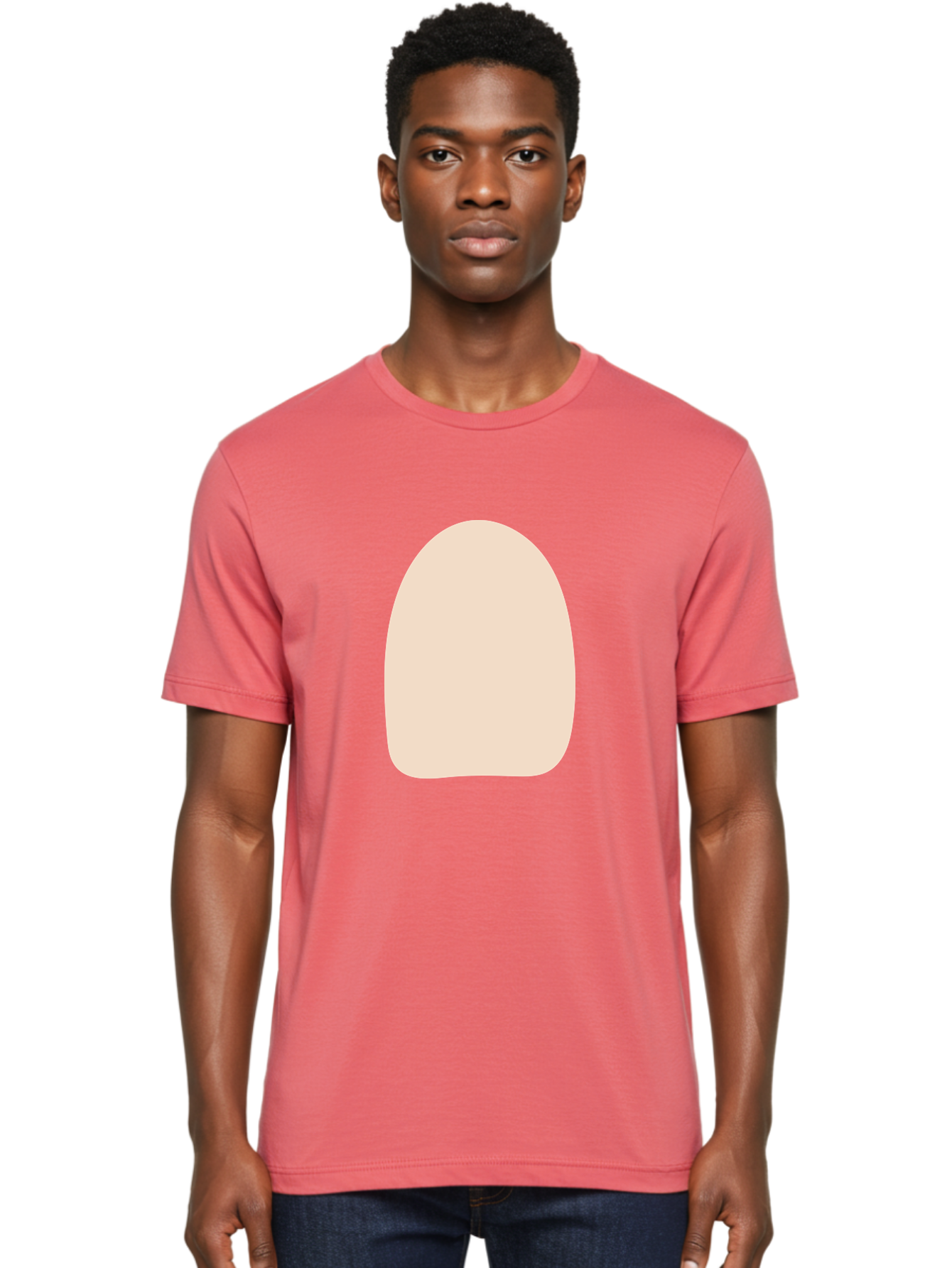 Oval-Shape Men'S Graphic Tee, 100% Cotton, Comfortable Casual Summer Wear, Machine Washable, Beige Shape, Rounded Edges, Minimalist Design, Simple Graphic, Abstract Shape, Soft Color, Clean Lines, Modern Aesthetic Aae039 8