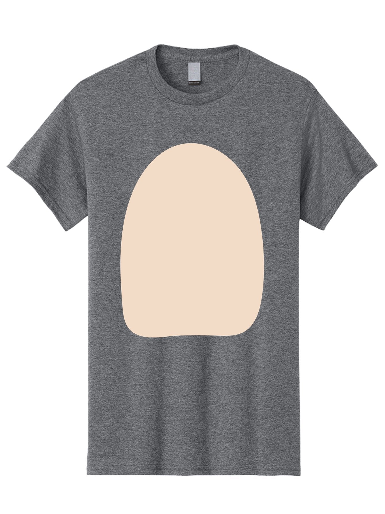 Oval-Shape Men'S Graphic Tee, 100% Cotton, Comfortable Casual Summer Wear, Machine Washable, Beige Shape, Rounded Edges, Minimalist Design, Simple Graphic, Abstract Shape, Soft Color, Clean Lines, Modern Aesthetic Aae039