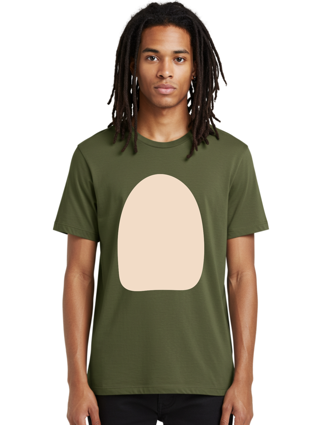 Oval-Shape Men'S Graphic Tee, 100% Cotton, Comfortable Casual Summer Wear, Machine Washable, Beige Shape, Rounded Edges, Minimalist Design, Simple Graphic, Abstract Shape, Soft Color, Clean Lines, Modern Aesthetic Aae039 10