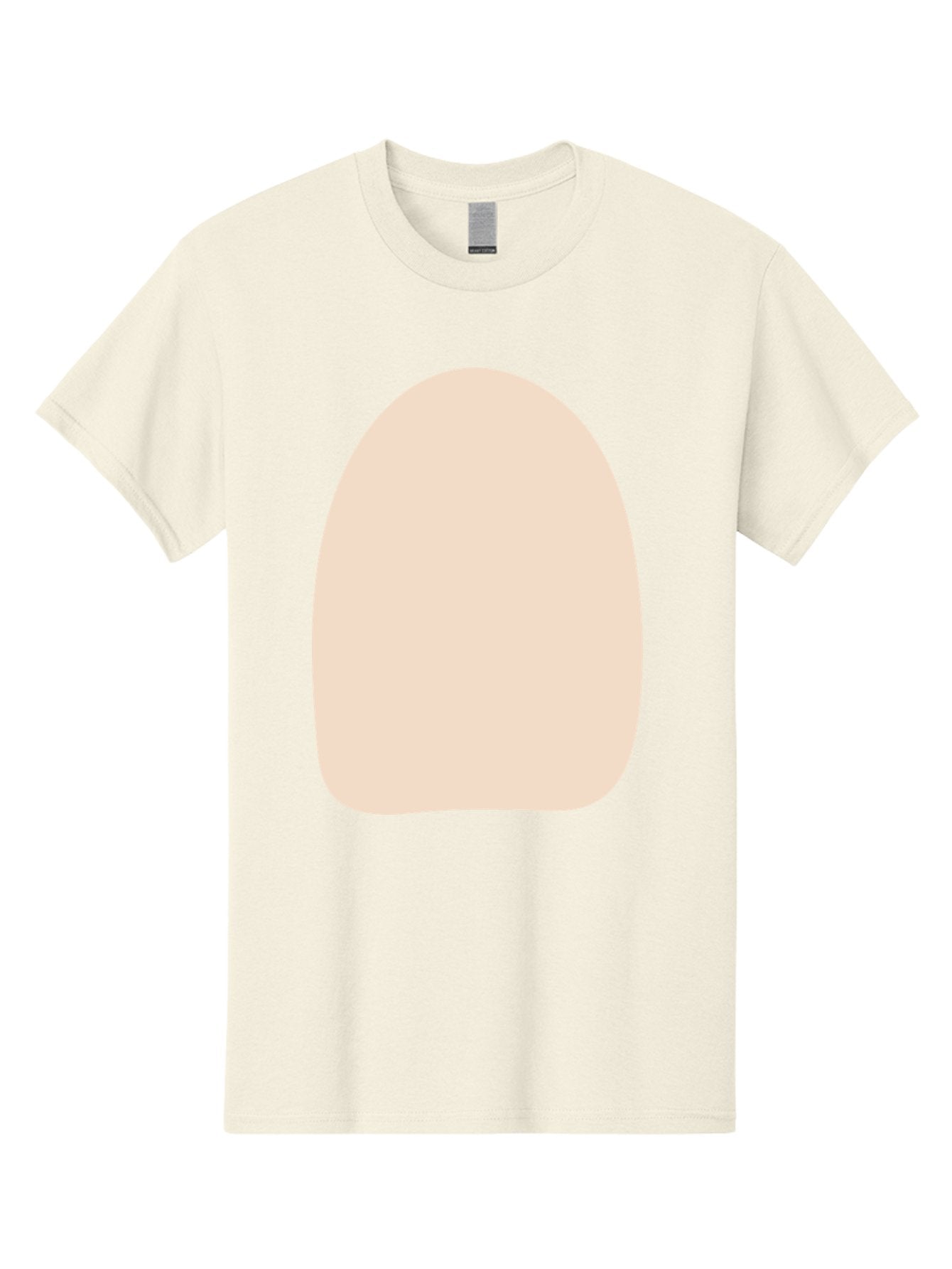 Oval-Shape Men'S Graphic Tee, 100% Cotton, Comfortable Casual Summer Wear, Machine Washable, Beige Shape, Rounded Edges, Minimalist Design, Simple Graphic, Abstract Shape, Soft Color, Clean Lines, Modern Aesthetic Aae039 5
