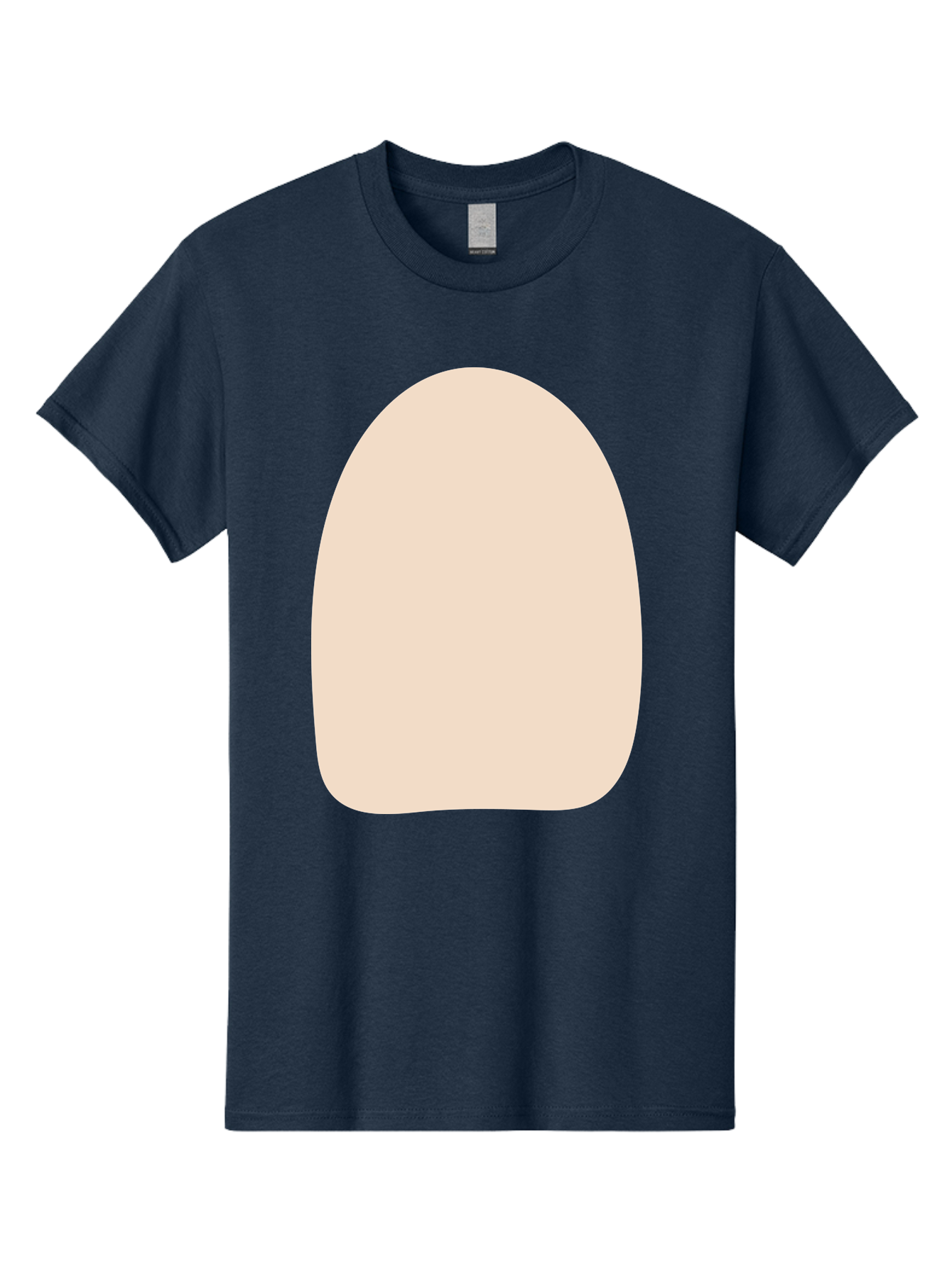 Oval-Shape Men'S Graphic Tee, 100% Cotton, Comfortable Casual Summer Wear, Machine Washable, Beige Shape, Rounded Edges, Minimalist Design, Simple Graphic, Abstract Shape, Soft Color, Clean Lines, Modern Aesthetic Aae039 25