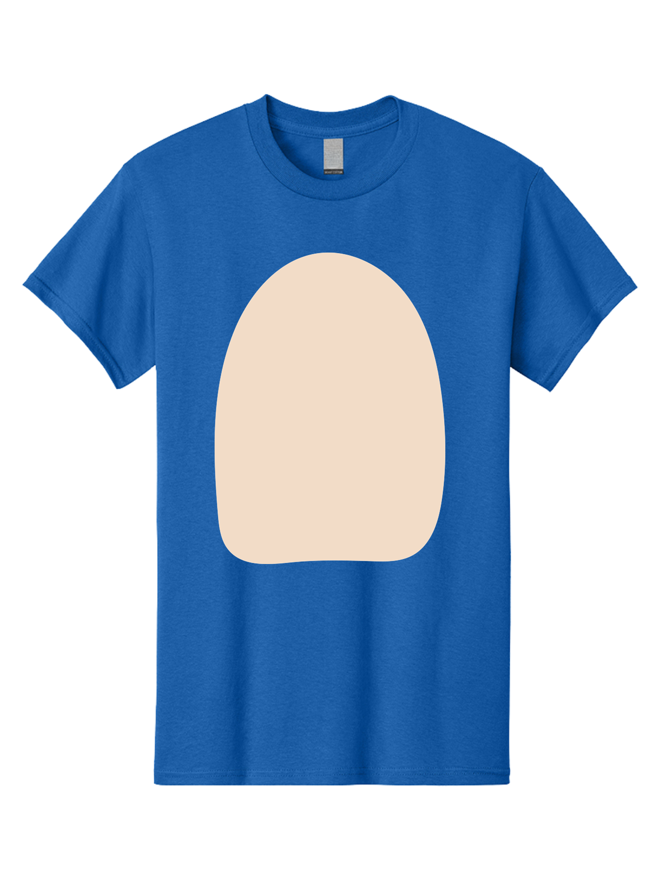 Oval-Shape Men'S Graphic Tee, 100% Cotton, Comfortable Casual Summer Wear, Machine Washable, Beige Shape, Rounded Edges, Minimalist Design, Simple Graphic, Abstract Shape, Soft Color, Clean Lines, Modern Aesthetic Aae039 3