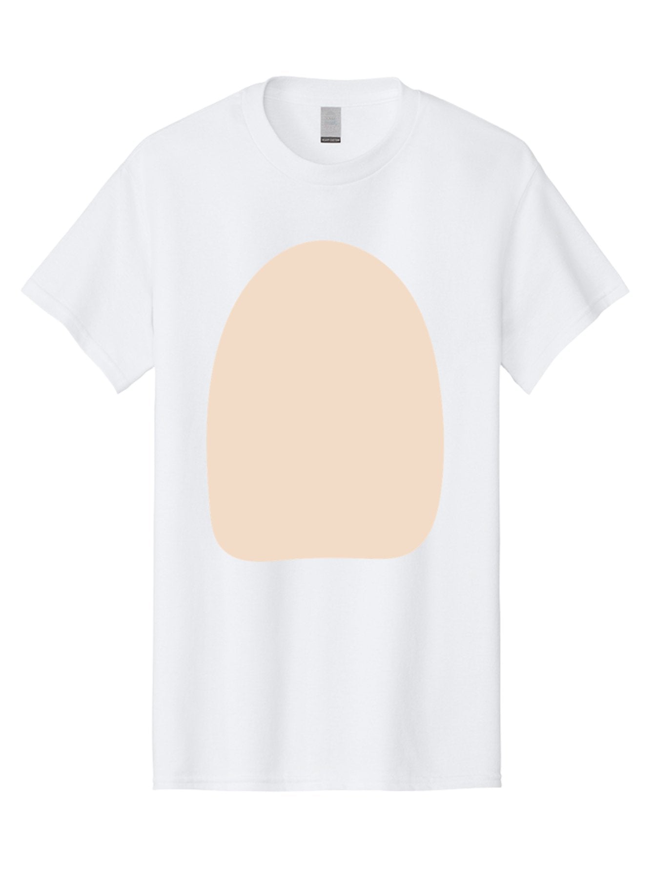 Oval-Shape Men'S Graphic Tee, 100% Cotton, Comfortable Casual Summer Wear, Machine Washable, Beige Shape, Rounded Edges, Minimalist Design, Simple Graphic, Abstract Shape, Soft Color, Clean Lines, Modern Aesthetic Aae039