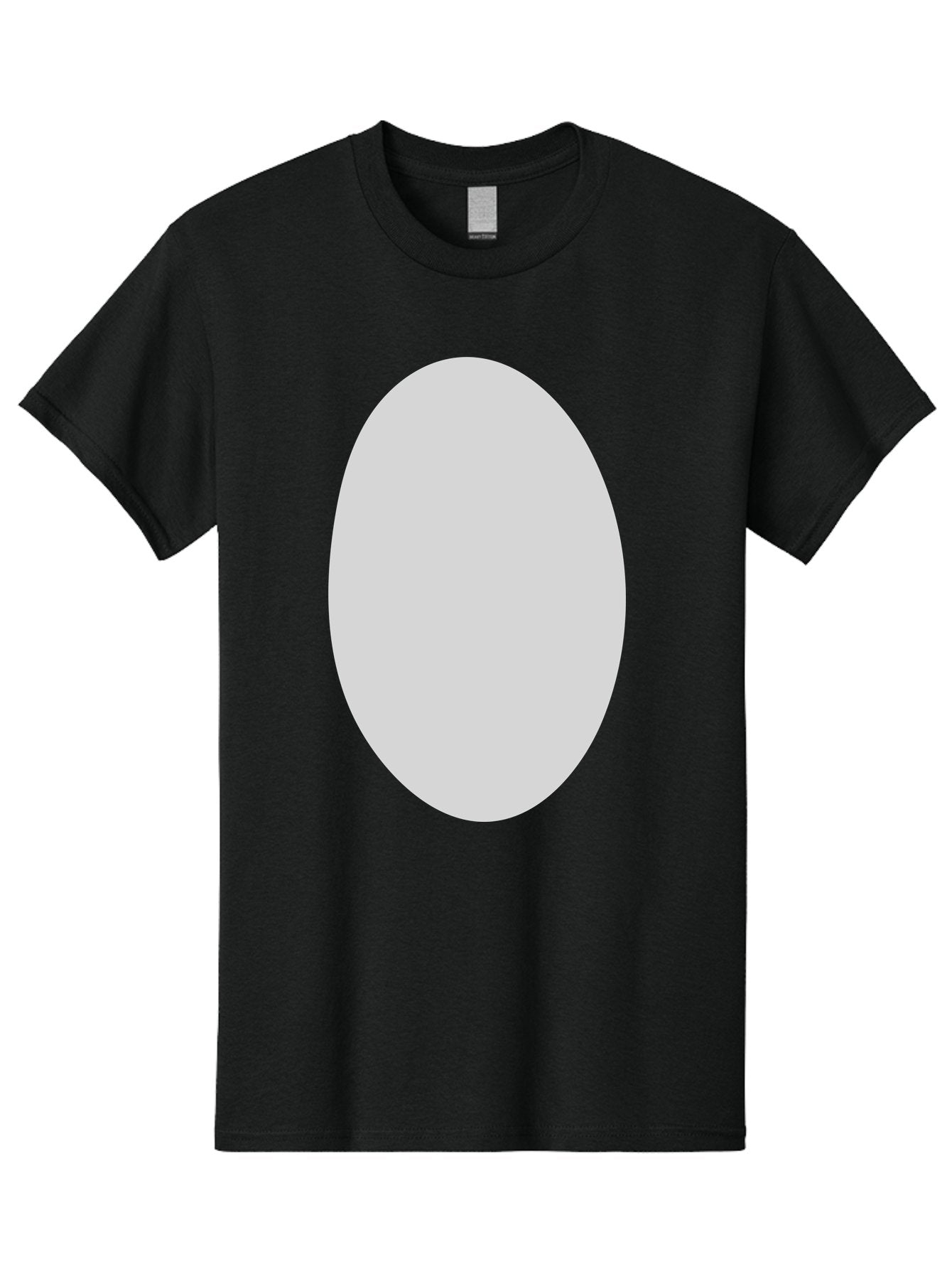 Oval Men'S Graphic Tee, 100% Cotton, Comfortable Casual Summer Wear, Machine Washable, White Oval Shape, Simple Design, Minimalist Art, Geometric Figure, Abstract Element, Clean Lines, Modern Aesthetic Aae040 11