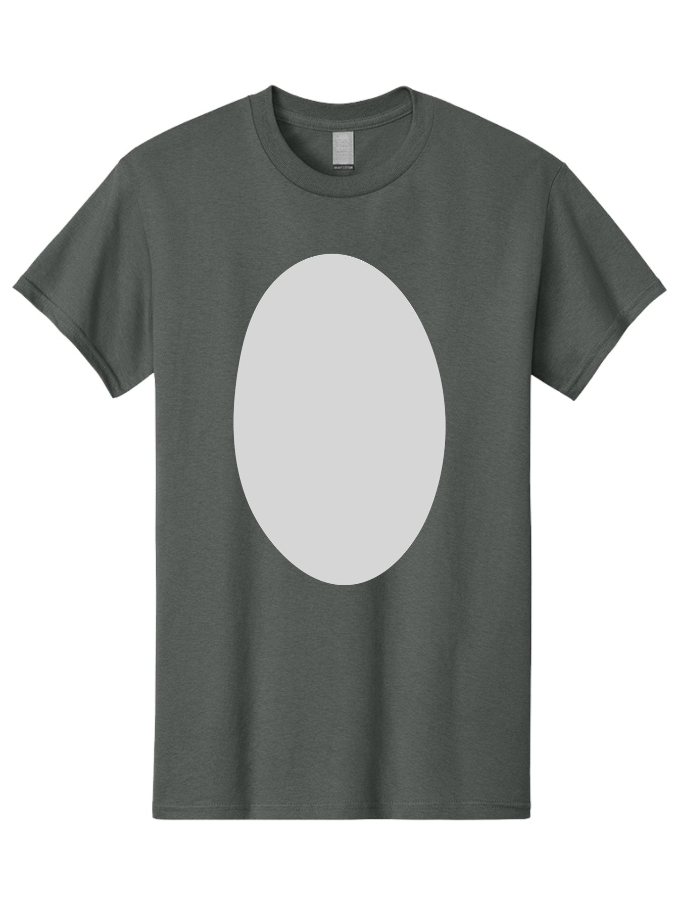 Oval Men'S Graphic Tee, 100% Cotton, Comfortable Casual Summer Wear, Machine Washable, White Oval Shape, Simple Design, Minimalist Art, Geometric Figure, Abstract Element, Clean Lines, Modern Aesthetic Aae040 15