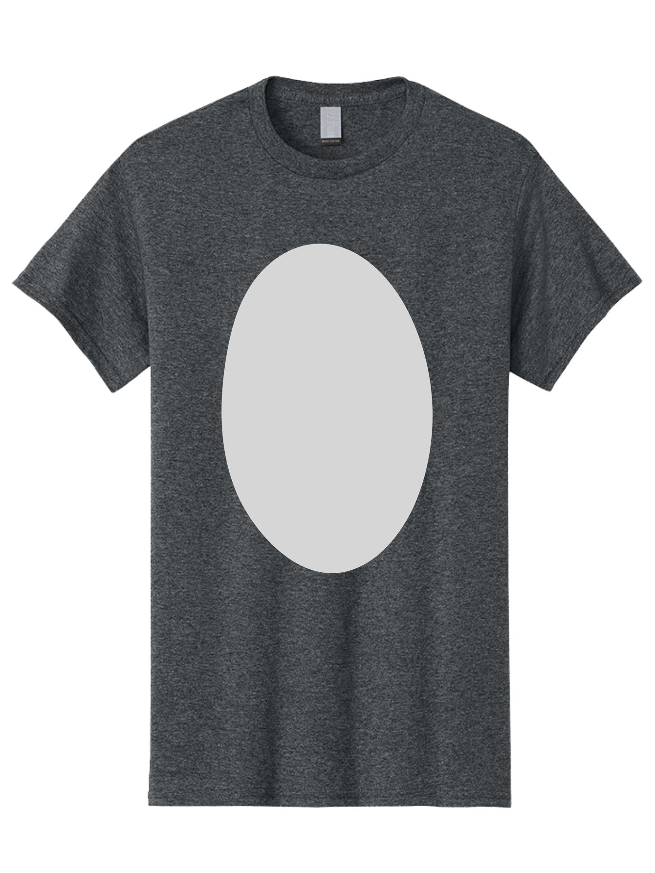 Oval Men'S Graphic Tee, 100% Cotton, Comfortable Casual Summer Wear, Machine Washable, White Oval Shape, Simple Design, Minimalist Art, Geometric Figure, Abstract Element, Clean Lines, Modern Aesthetic Aae040 12