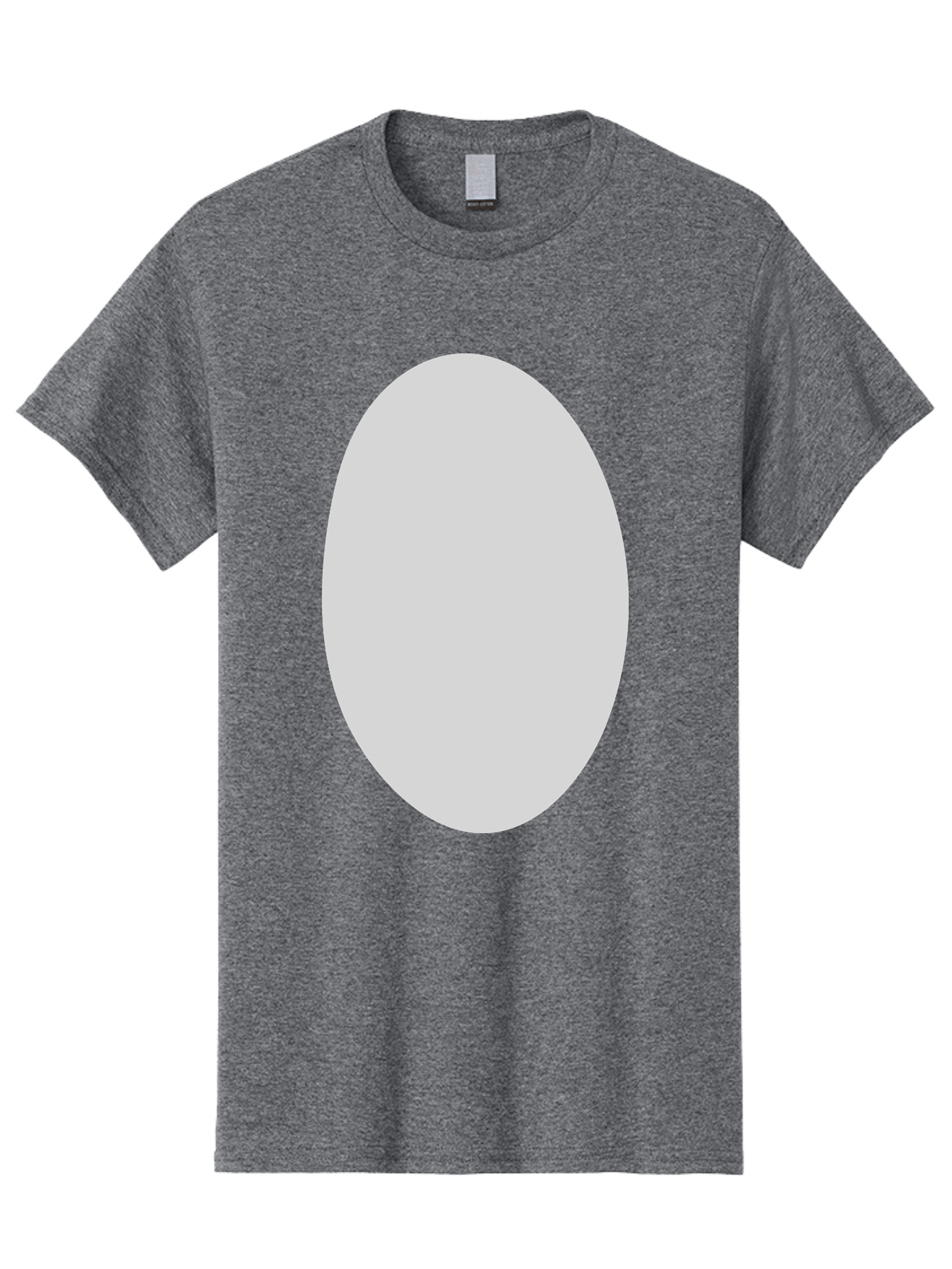 Oval Men'S Graphic Tee, 100% Cotton, Comfortable Casual Summer Wear, Machine Washable, White Oval Shape, Simple Design, Minimalist Art, Geometric Figure, Abstract Element, Clean Lines, Modern Aesthetic Aae040 27