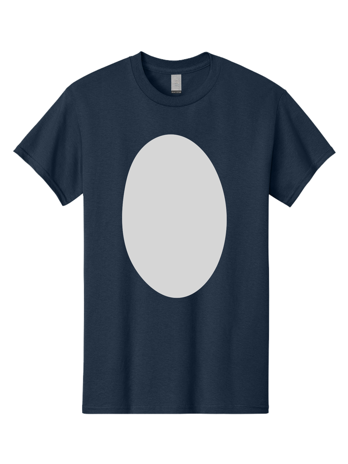 Oval Men'S Graphic Tee, 100% Cotton, Comfortable Casual Summer Wear, Machine Washable, White Oval Shape, Simple Design, Minimalist Art, Geometric Figure, Abstract Element, Clean Lines, Modern Aesthetic Aae040 13