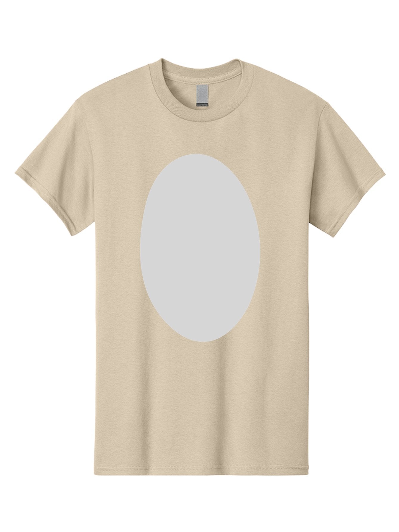 Oval Men'S Graphic Tee, 100% Cotton, Comfortable Casual Summer Wear, Machine Washable, White Oval Shape, Simple Design, Minimalist Art, Geometric Figure, Abstract Element, Clean Lines, Modern Aesthetic Aae040 4