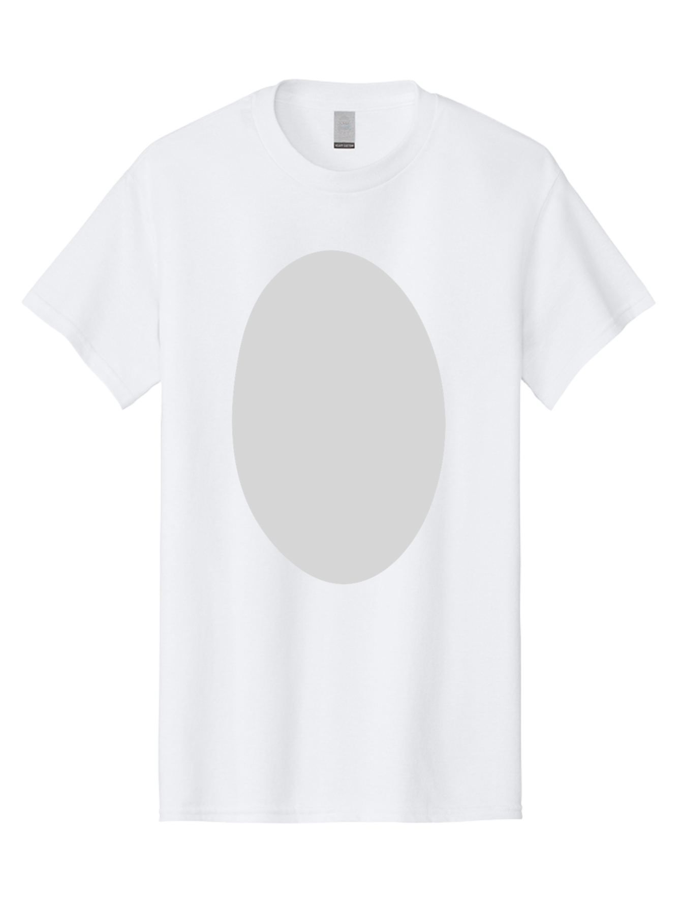 Oval Men'S Graphic Tee, 100% Cotton, Comfortable Casual Summer Wear, Machine Washable, White Oval Shape, Simple Design, Minimalist Art, Geometric Figure, Abstract Element, Clean Lines, Modern Aesthetic Aae040 21