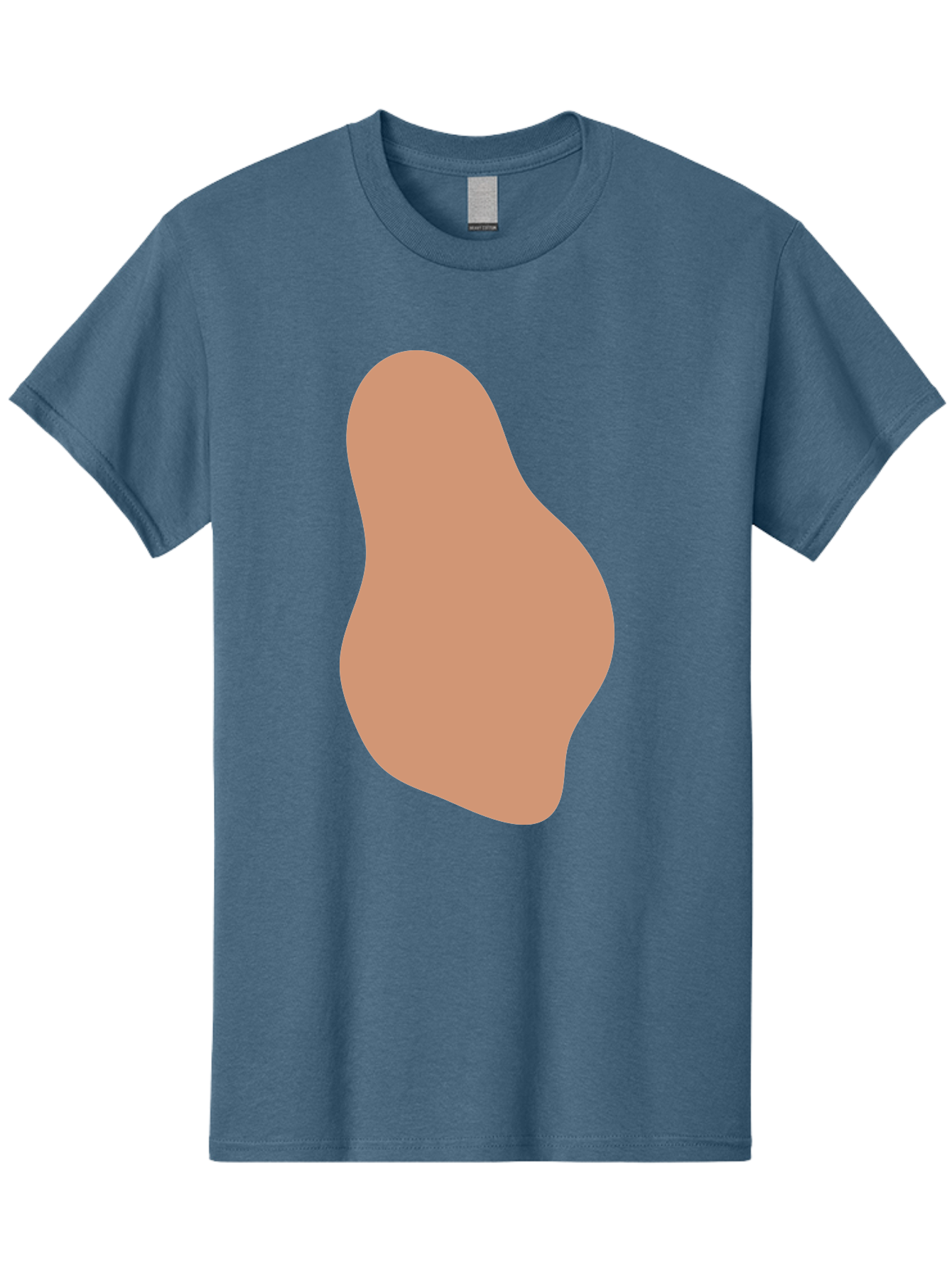 Peanut Men'S Graphic Tee, 100% Cotton, Comfortable Casual Summer Wear, Machine Washable, Peanut Shaped Object, Light Brown Color, Irregular Shape, Abstract Design, Simple Graphic, Minimalist Art Aae041 21