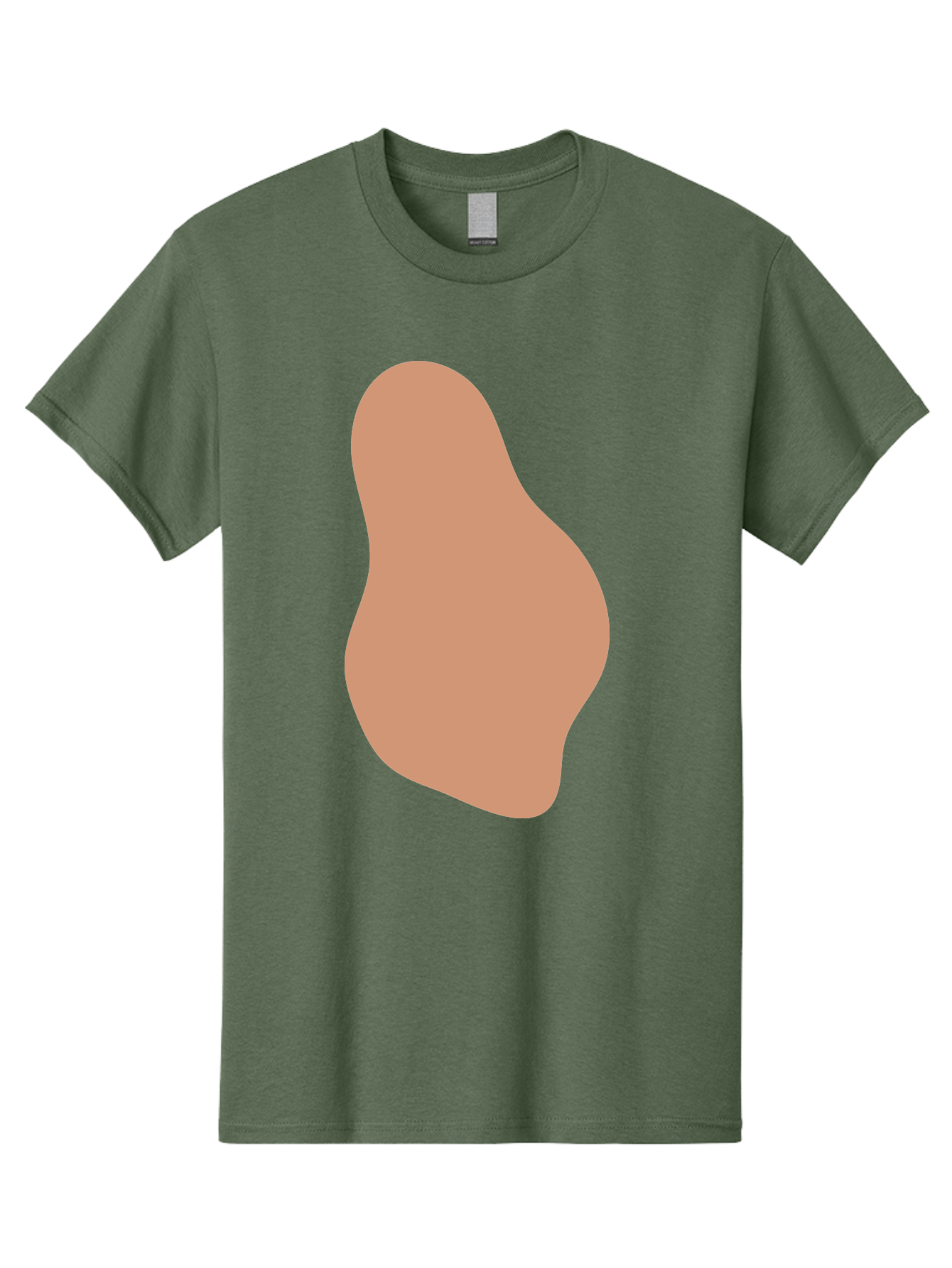 Peanut Men'S Graphic Tee, 100% Cotton, Comfortable Casual Summer Wear, Machine Washable, Peanut Shaped Object, Light Brown Color, Irregular Shape, Abstract Design, Simple Graphic, Minimalist Art Aae041 29