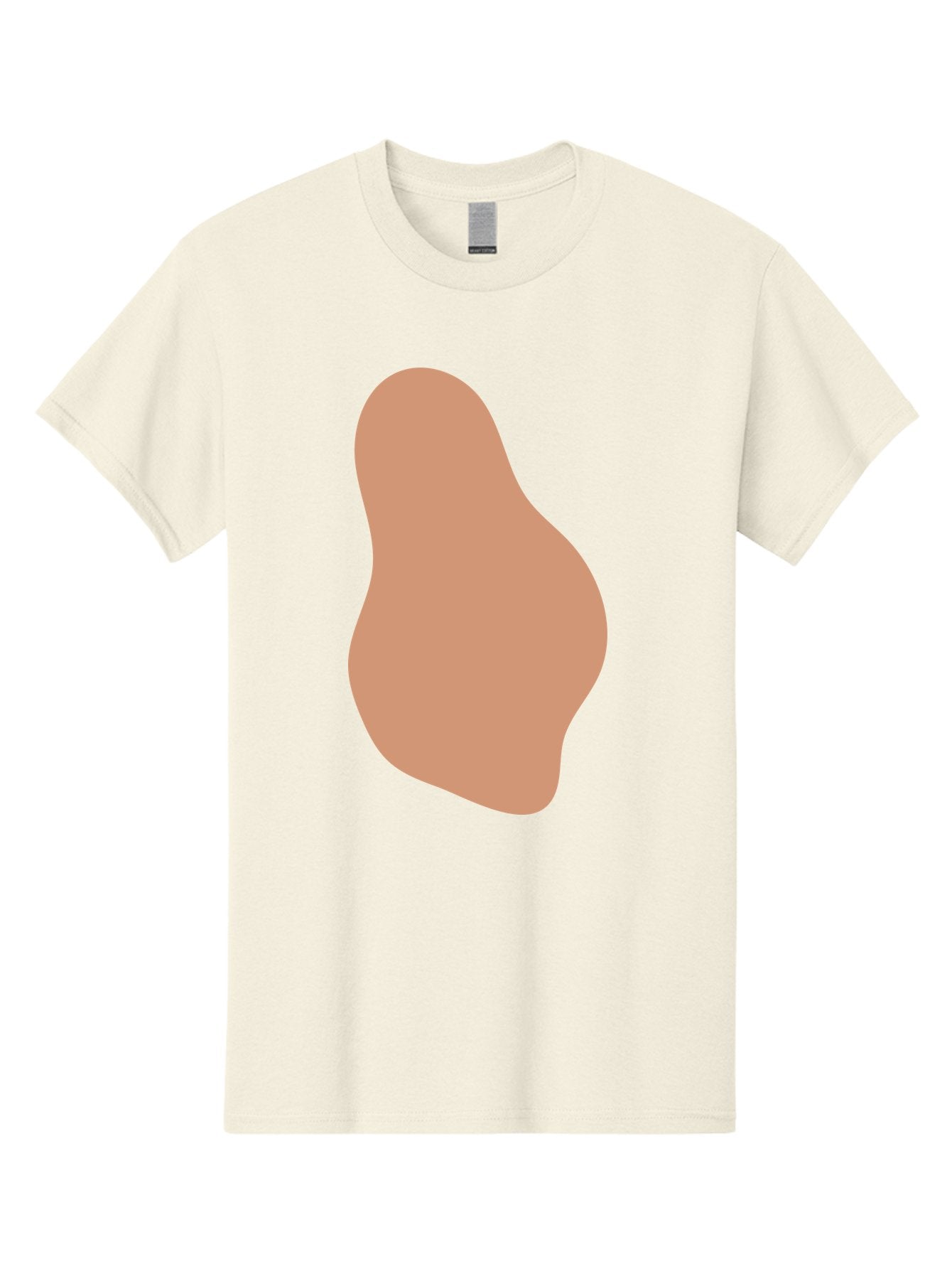 Peanut Men'S Graphic Tee, 100% Cotton, Comfortable Casual Summer Wear, Machine Washable, Peanut Shaped Object, Light Brown Color, Irregular Shape, Abstract Design, Simple Graphic, Minimalist Art Aae041 8