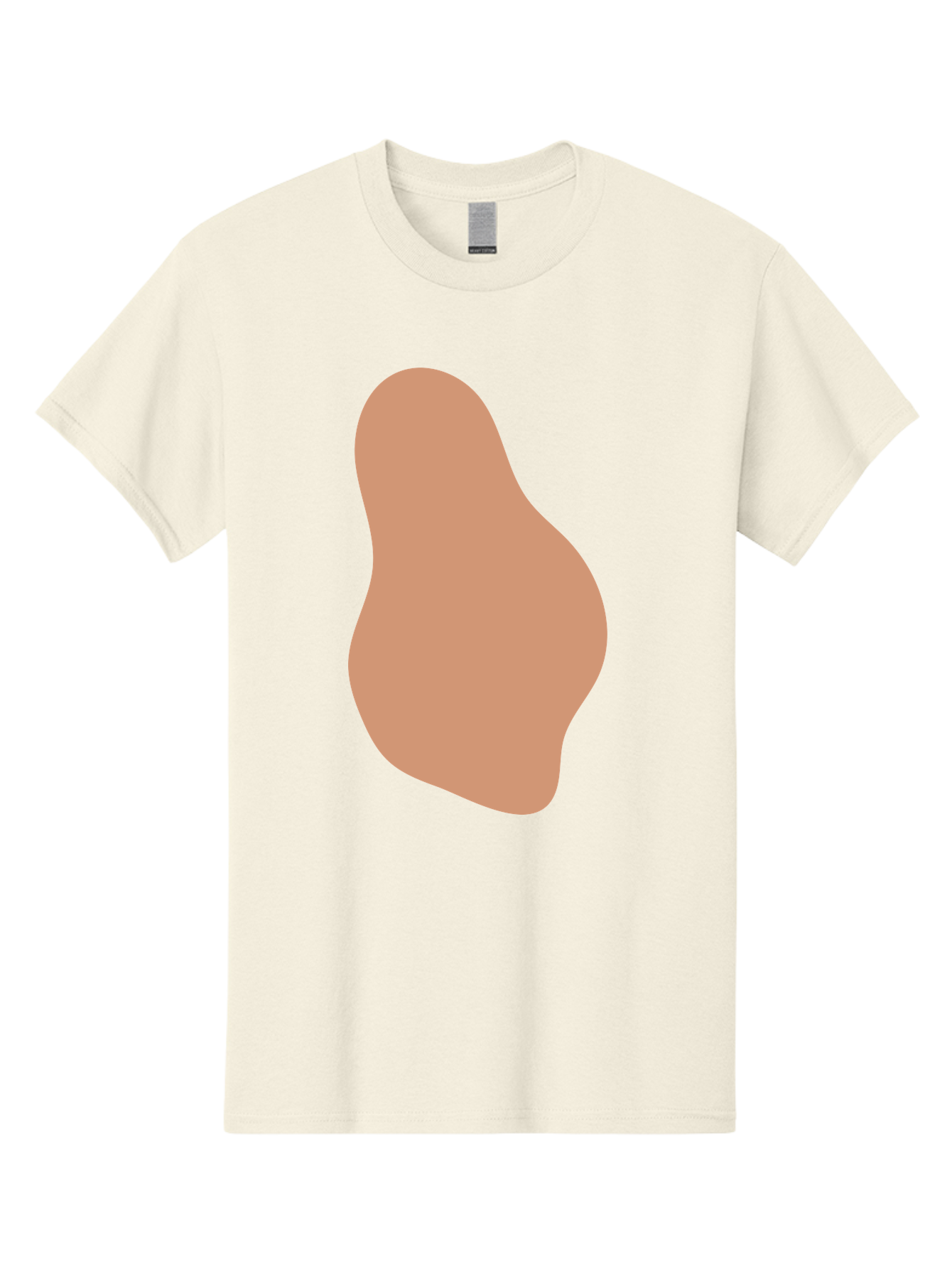Peanut Men'S Graphic Tee, 100% Cotton, Comfortable Casual Summer Wear, Machine Washable, Peanut Shaped Object, Light Brown Color, Irregular Shape, Abstract Design, Simple Graphic, Minimalist Art Aae041 11