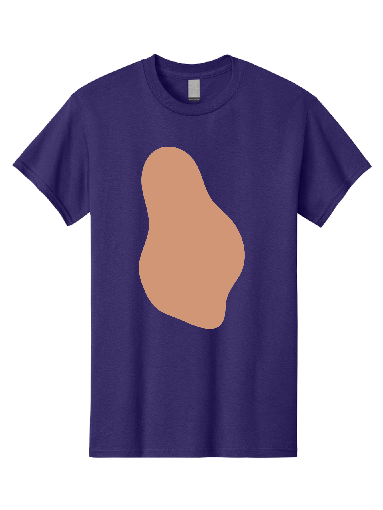 Peanut Men'S Graphic Tee, 100% Cotton, Comfortable Casual Summer Wear, Machine Washable, Peanut Shaped Object, Light Brown Color, Irregular Shape, Abstract Design, Simple Graphic, Minimalist Art Aae041 3