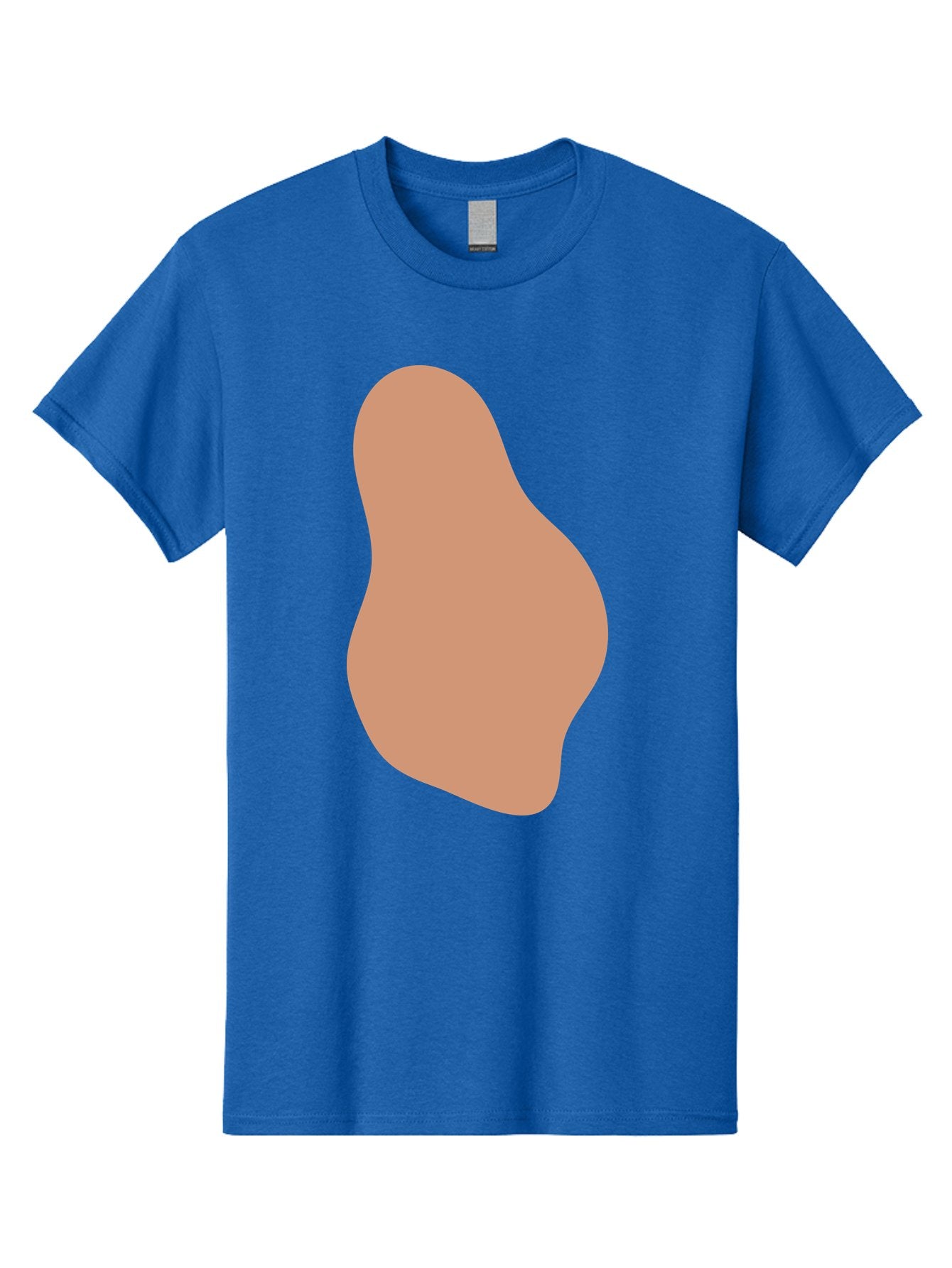 Peanut Men'S Graphic Tee, 100% Cotton, Comfortable Casual Summer Wear, Machine Washable, Peanut Shaped Object, Light Brown Color, Irregular Shape, Abstract Design, Simple Graphic, Minimalist Art Aae041 9