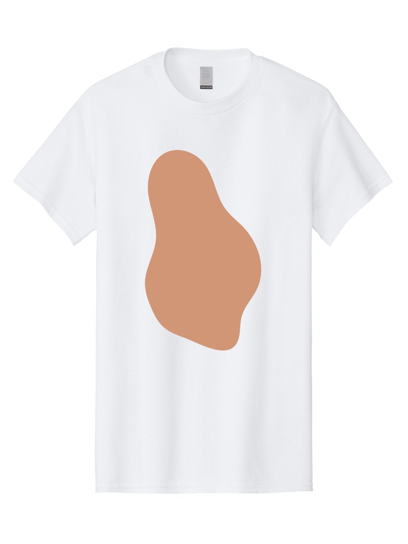 Peanut Men'S Graphic Tee, 100% Cotton, Comfortable Casual Summer Wear, Machine Washable, Peanut Shaped Object, Light Brown Color, Irregular Shape, Abstract Design, Simple Graphic, Minimalist Art Aae041 12