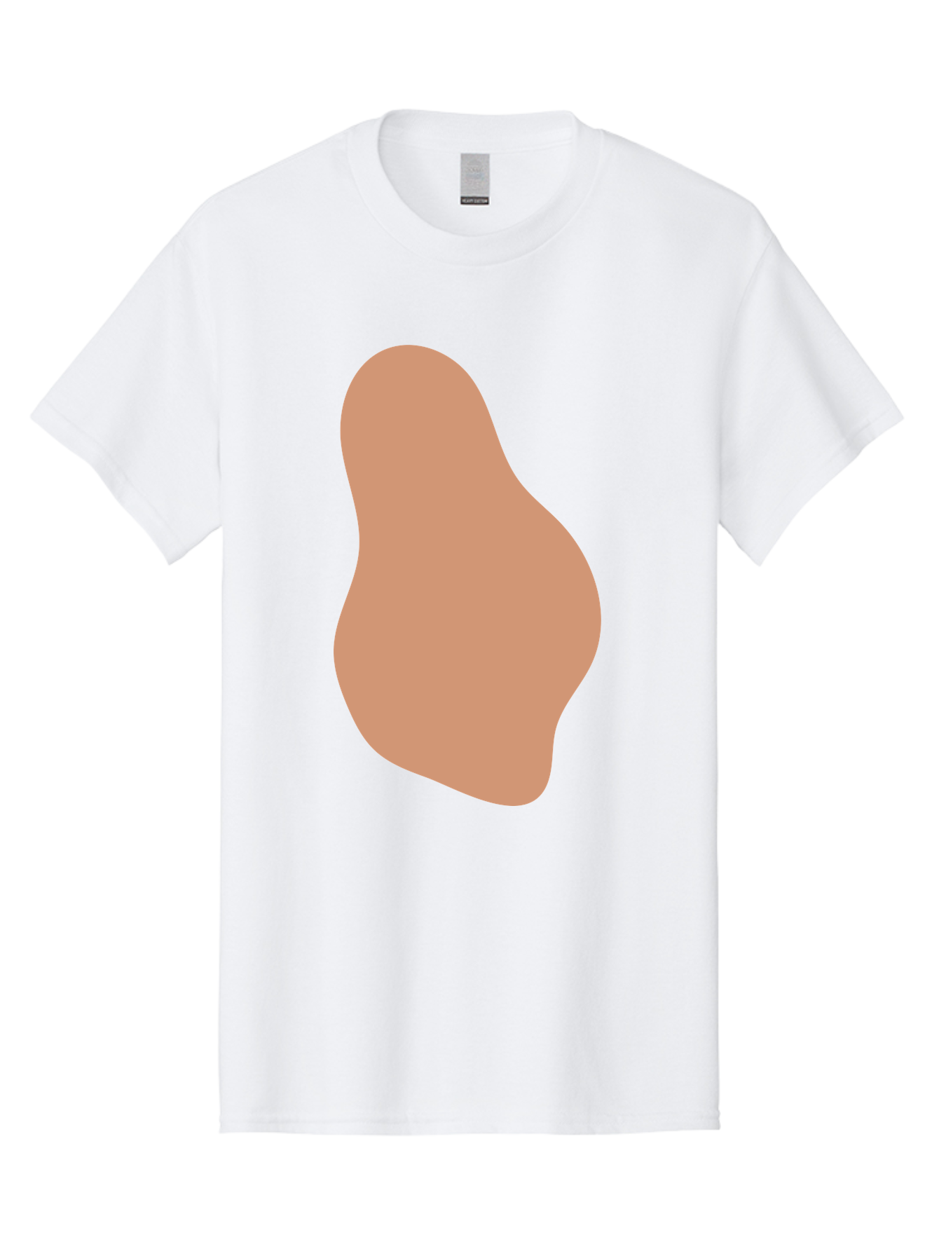 Peanut Men'S Graphic Tee, 100% Cotton, Comfortable Casual Summer Wear, Machine Washable, Peanut Shaped Object, Light Brown Color, Irregular Shape, Abstract Design, Simple Graphic, Minimalist Art Aae041 5