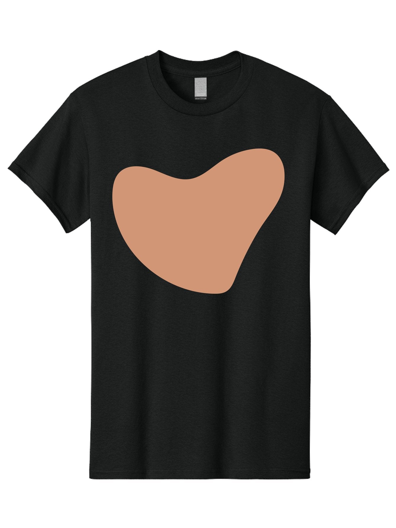 Pink-Shape Men'S Graphic Tee, 100% Cotton, Comfortable Casual Summer Wear, Machine Washable, Peach-Colored Shape, Smooth Texture, Abstract Design, Minimalist Art, Modern Graphic, Simple Form Aae042 3
