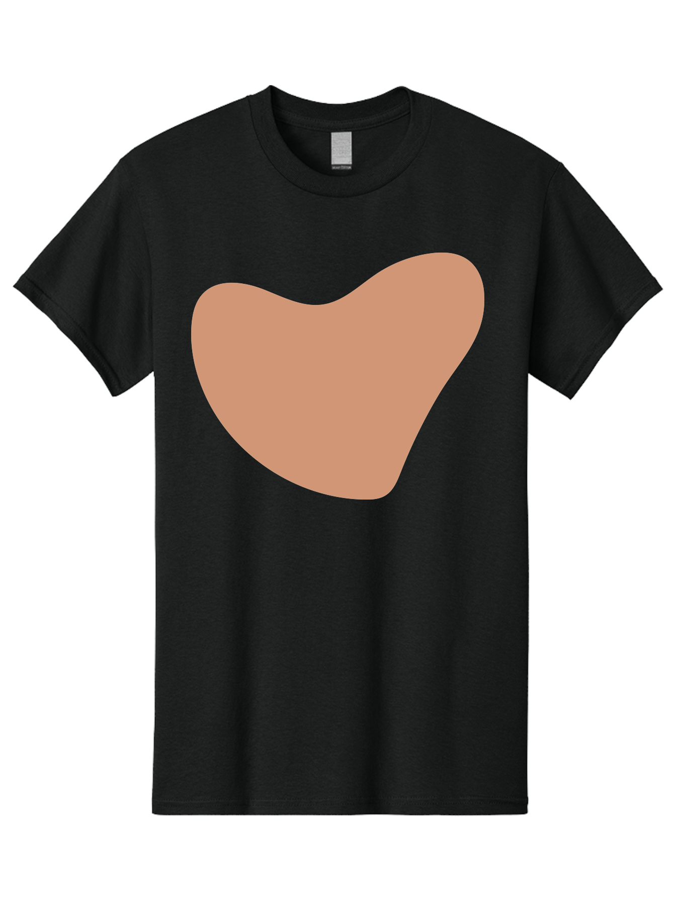 Pink-Shape Men'S Graphic Tee, 100% Cotton, Comfortable Casual Summer Wear, Machine Washable, Peach-Colored Shape, Smooth Texture, Abstract Design, Minimalist Art, Modern Graphic, Simple Form Aae042 17