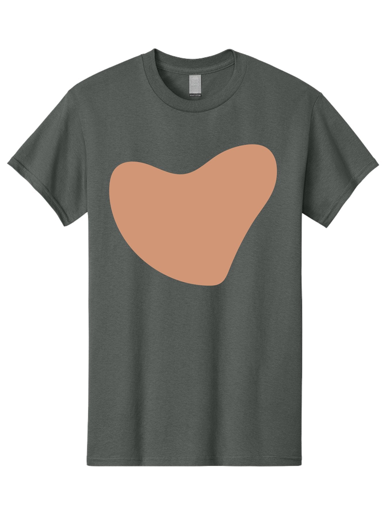 Pink-Shape Men'S Graphic Tee, 100% Cotton, Comfortable Casual Summer Wear, Machine Washable, Peach-Colored Shape, Smooth Texture, Abstract Design, Minimalist Art, Modern Graphic, Simple Form Aae042 14