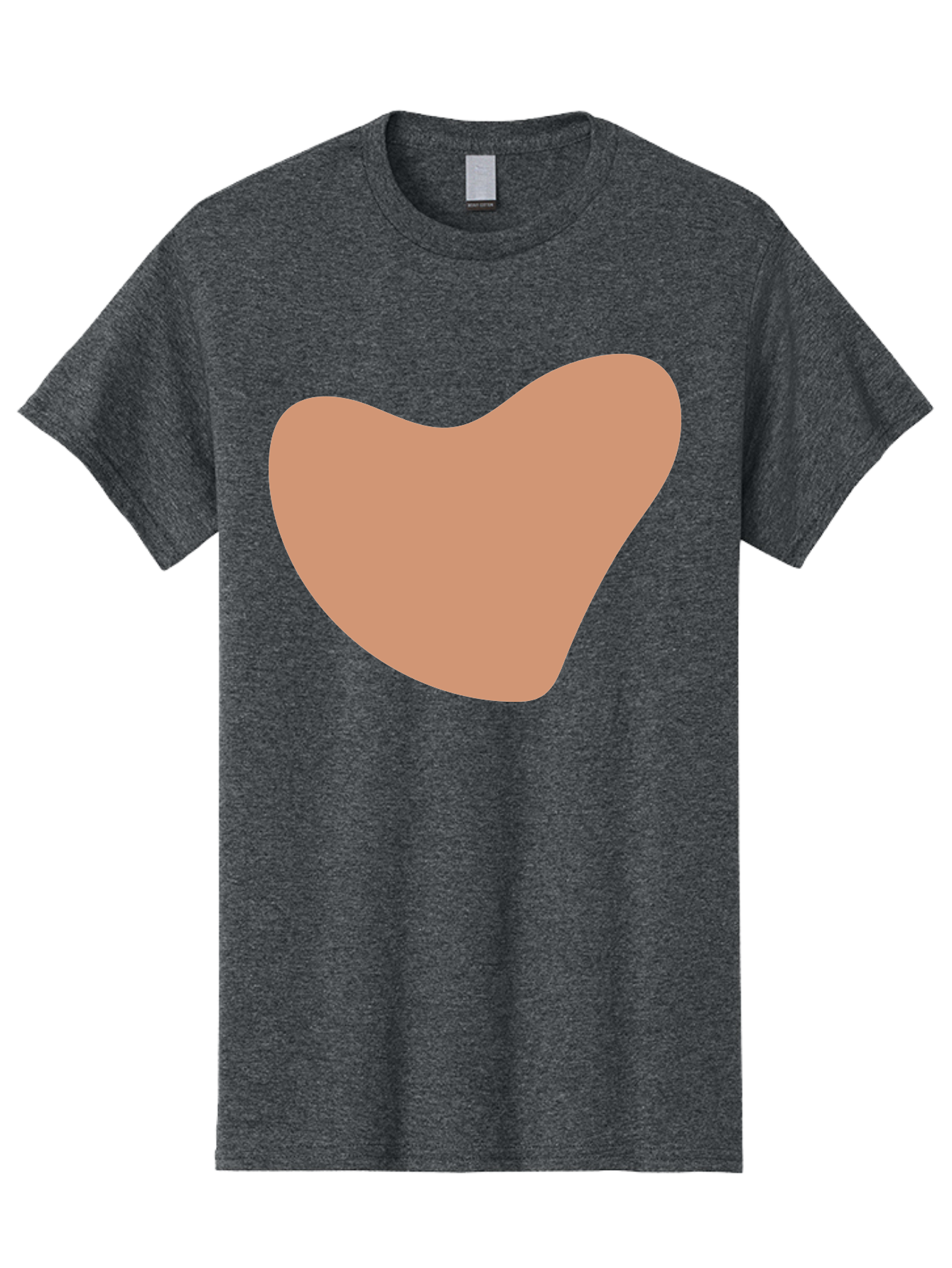 Pink-Shape Men'S Graphic Tee, 100% Cotton, Comfortable Casual Summer Wear, Machine Washable, Peach-Colored Shape, Smooth Texture, Abstract Design, Minimalist Art, Modern Graphic, Simple Form Aae042 15