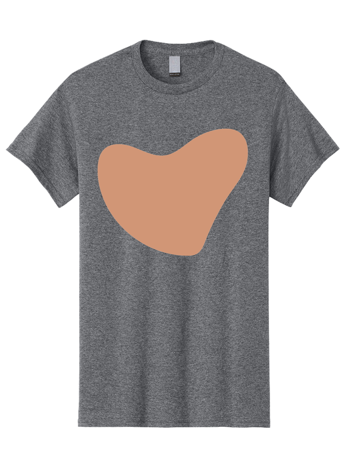 Pink-Shape Men'S Graphic Tee, 100% Cotton, Comfortable Casual Summer Wear, Machine Washable, Peach-Colored Shape, Smooth Texture, Abstract Design, Minimalist Art, Modern Graphic, Simple Form Aae042 13