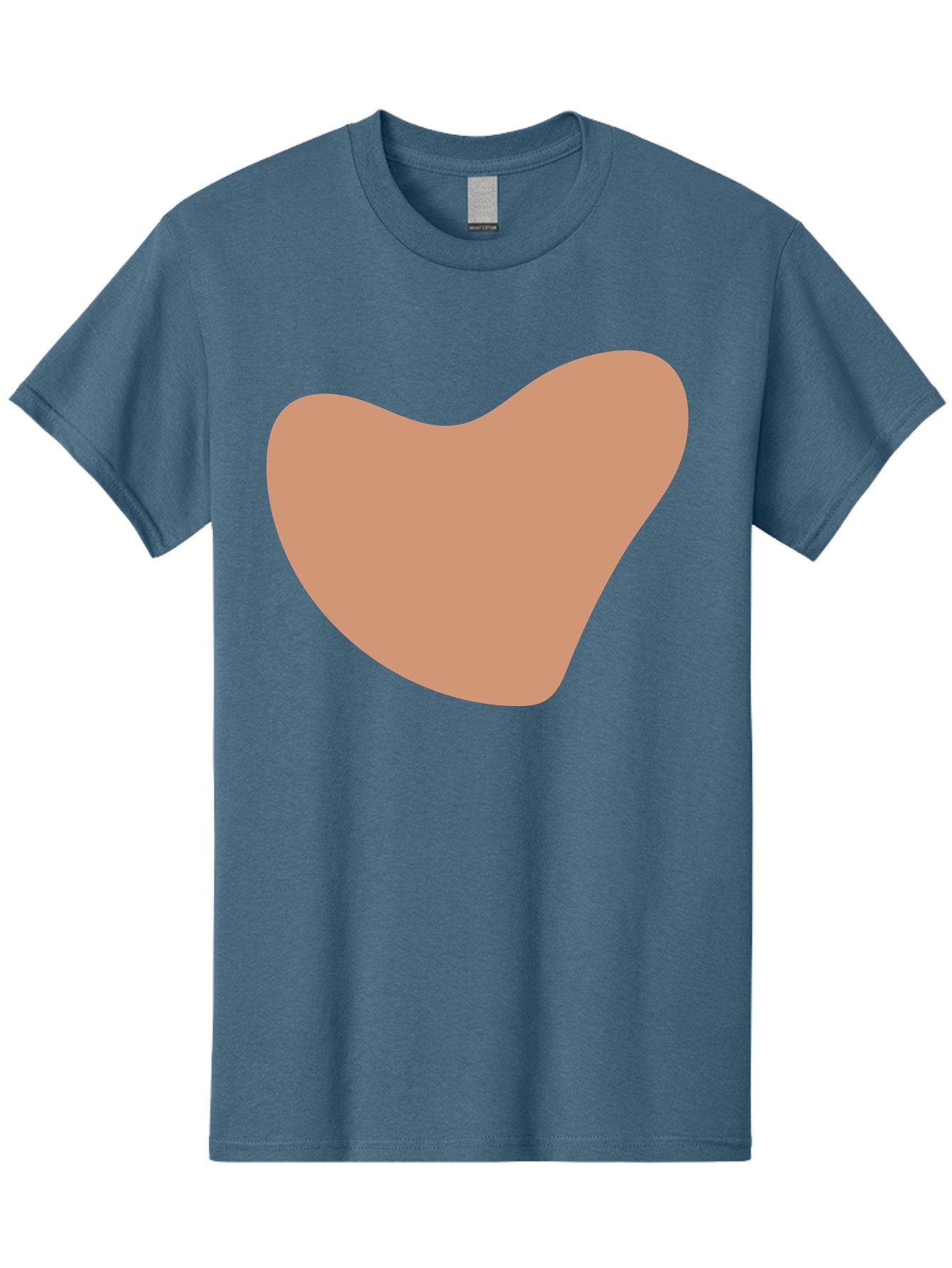 Pink-Shape Men'S Graphic Tee, 100% Cotton, Comfortable Casual Summer Wear, Machine Washable, Peach-Colored Shape, Smooth Texture, Abstract Design, Minimalist Art, Modern Graphic, Simple Form Aae042 10