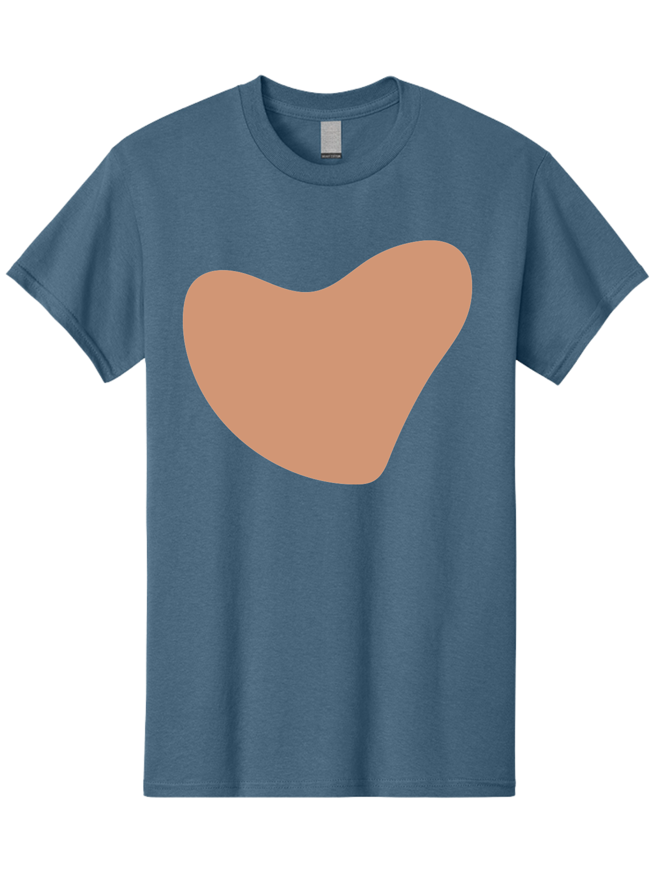 Pink-Shape Men'S Graphic Tee, 100% Cotton, Comfortable Casual Summer Wear, Machine Washable, Peach-Colored Shape, Smooth Texture, Abstract Design, Minimalist Art, Modern Graphic, Simple Form Aae042 27