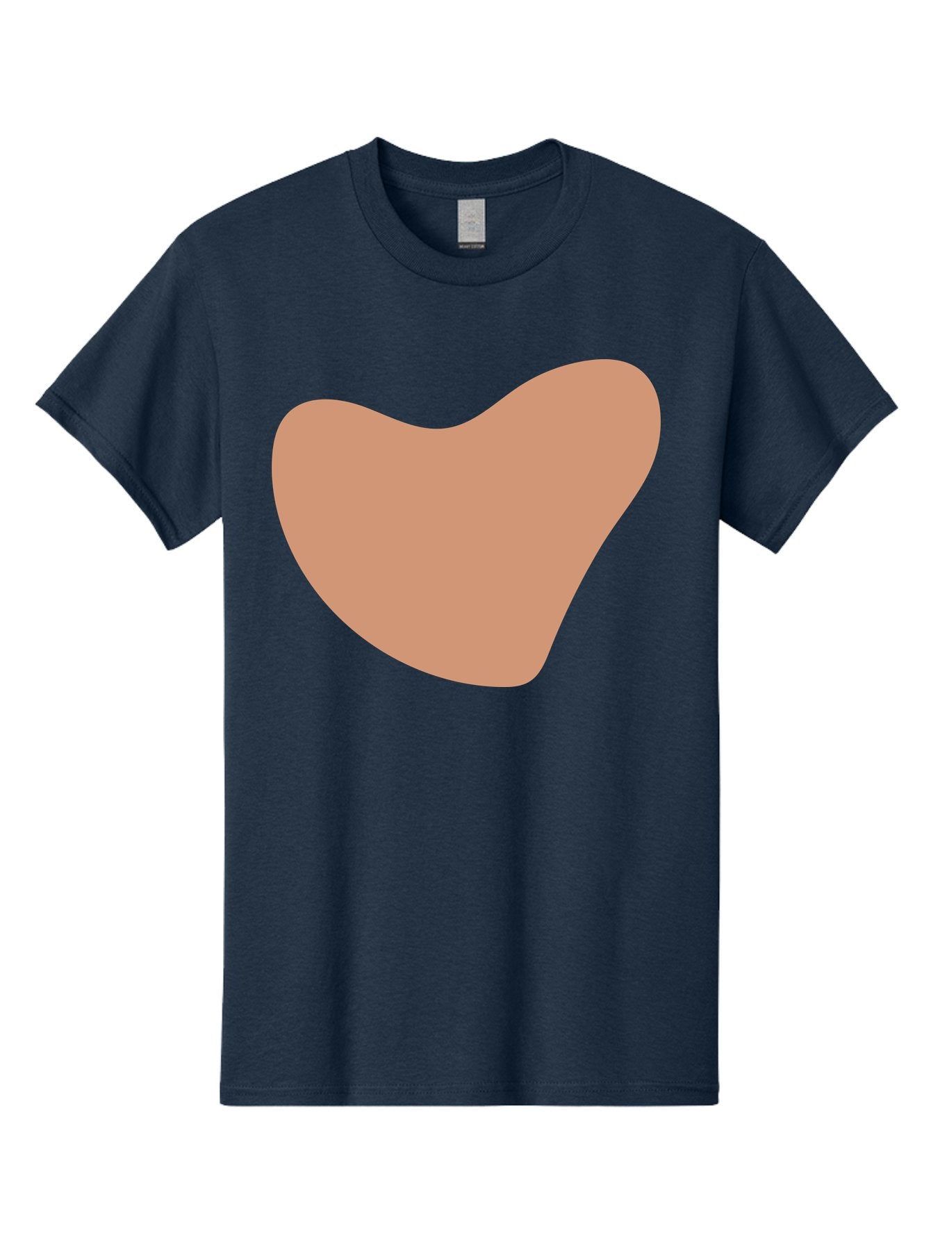 Pink-Shape Men'S Graphic Tee, 100% Cotton, Comfortable Casual Summer Wear, Machine Washable, Peach-Colored Shape, Smooth Texture, Abstract Design, Minimalist Art, Modern Graphic, Simple Form Aae042 11