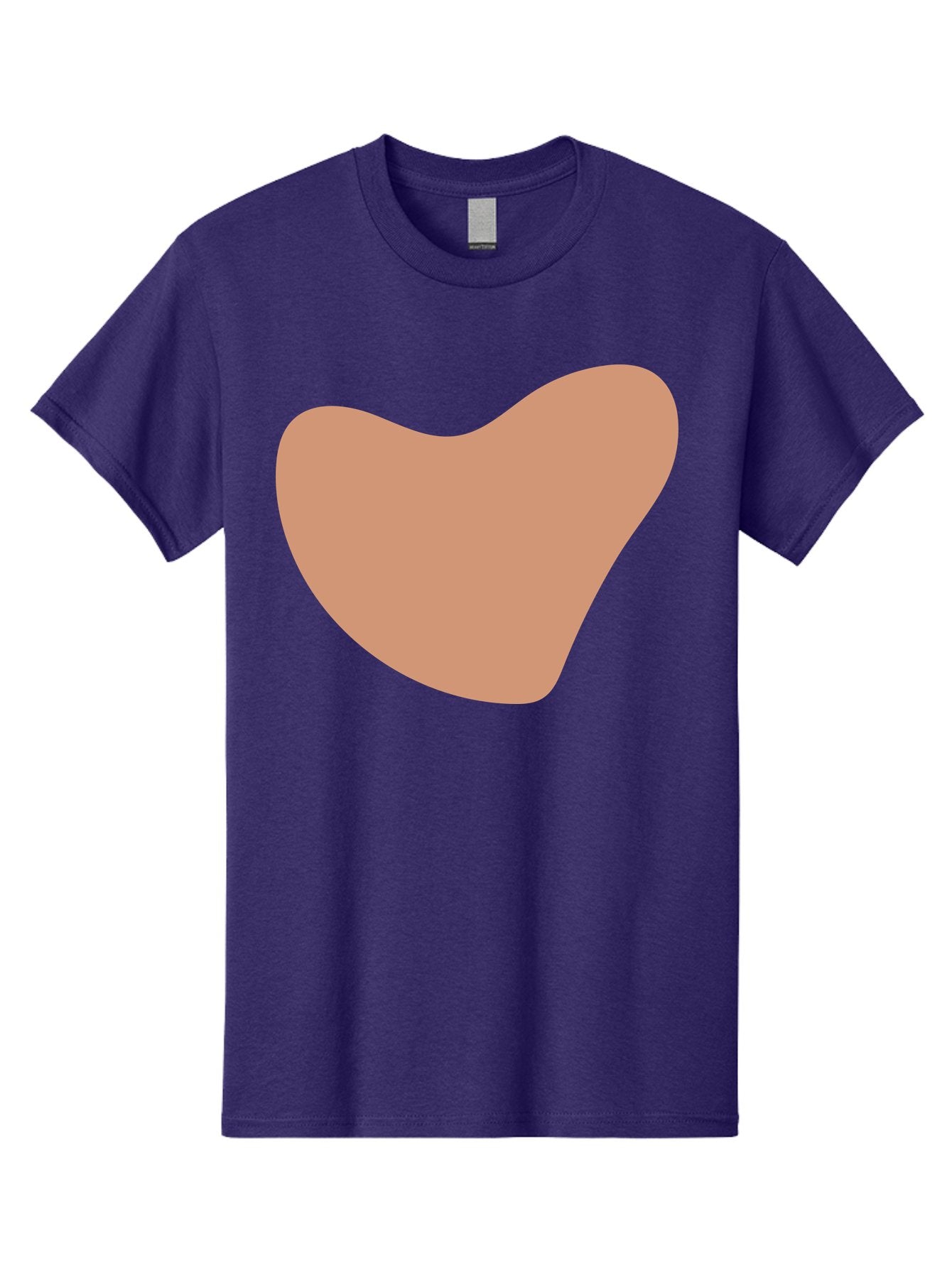 Pink-Shape Men'S Graphic Tee, 100% Cotton, Comfortable Casual Summer Wear, Machine Washable, Peach-Colored Shape, Smooth Texture, Abstract Design, Minimalist Art, Modern Graphic, Simple Form Aae042 9