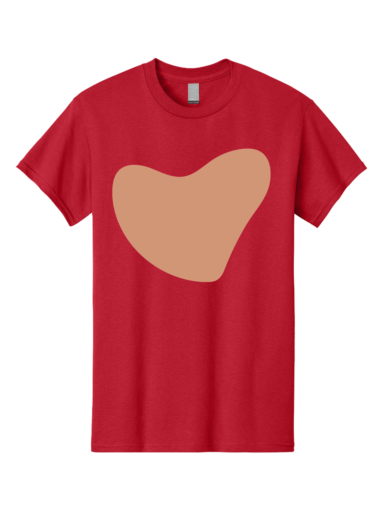 Pink-Shape Men'S Graphic Tee, 100% Cotton, Comfortable Casual Summer Wear, Machine Washable, Peach-Colored Shape, Smooth Texture, Abstract Design, Minimalist Art, Modern Graphic, Simple Form Aae042 29
