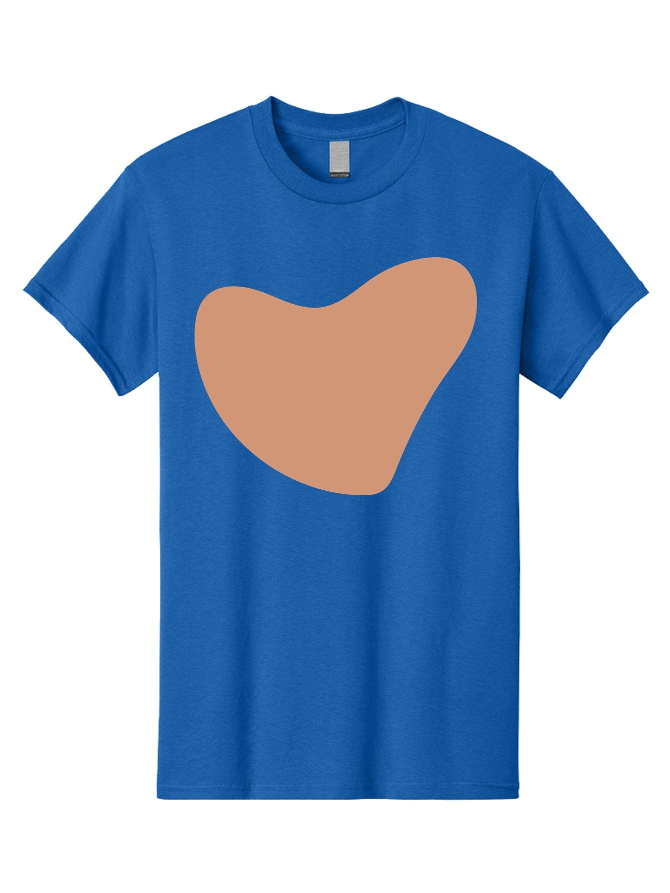 Pink-Shape Men'S Graphic Tee, 100% Cotton, Comfortable Casual Summer Wear, Machine Washable, Peach-Colored Shape, Smooth Texture, Abstract Design, Minimalist Art, Modern Graphic, Simple Form Aae042 8