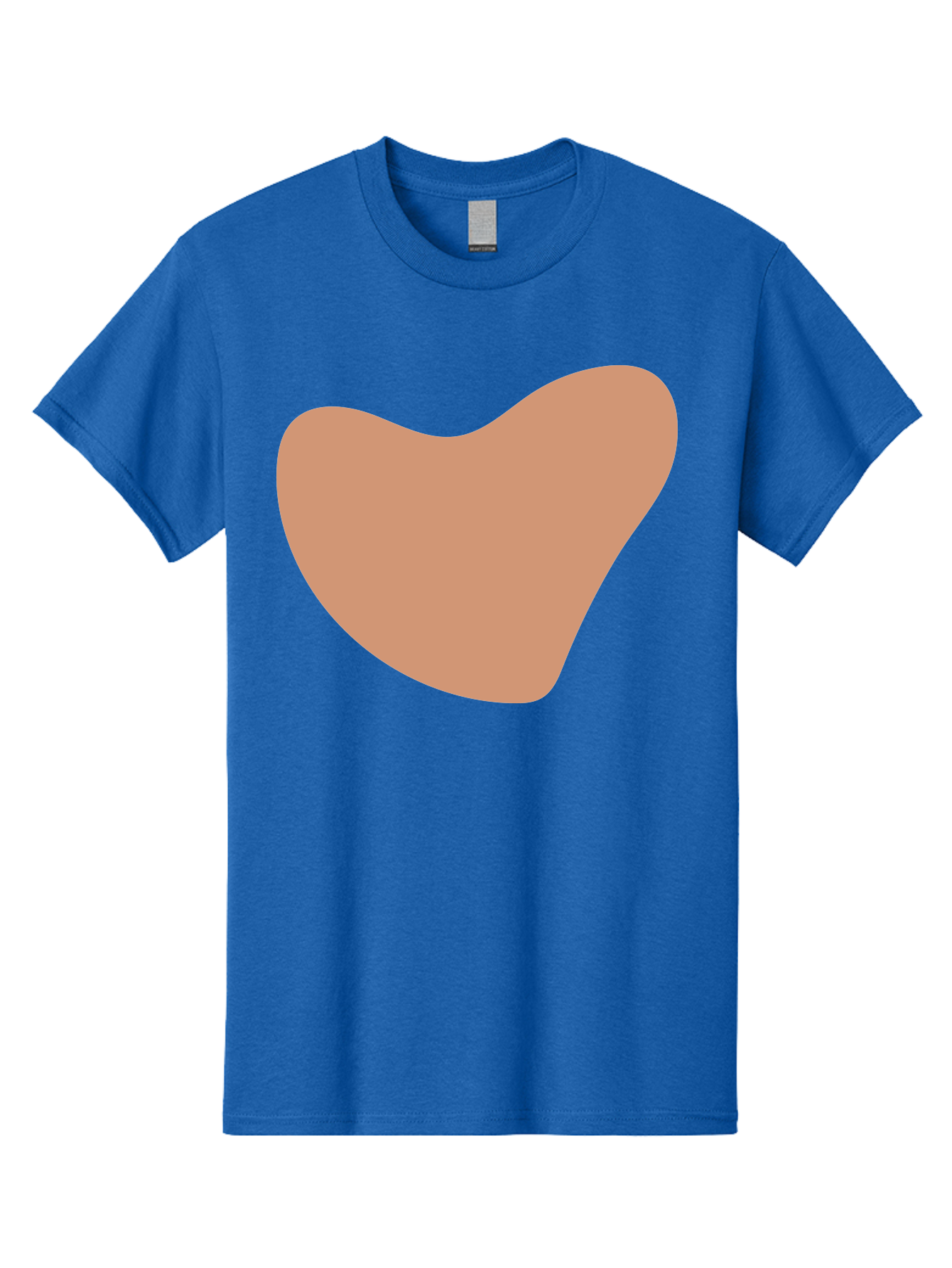 Pink-Shape Men'S Graphic Tee, 100% Cotton, Comfortable Casual Summer Wear, Machine Washable, Peach-Colored Shape, Smooth Texture, Abstract Design, Minimalist Art, Modern Graphic, Simple Form Aae042 11