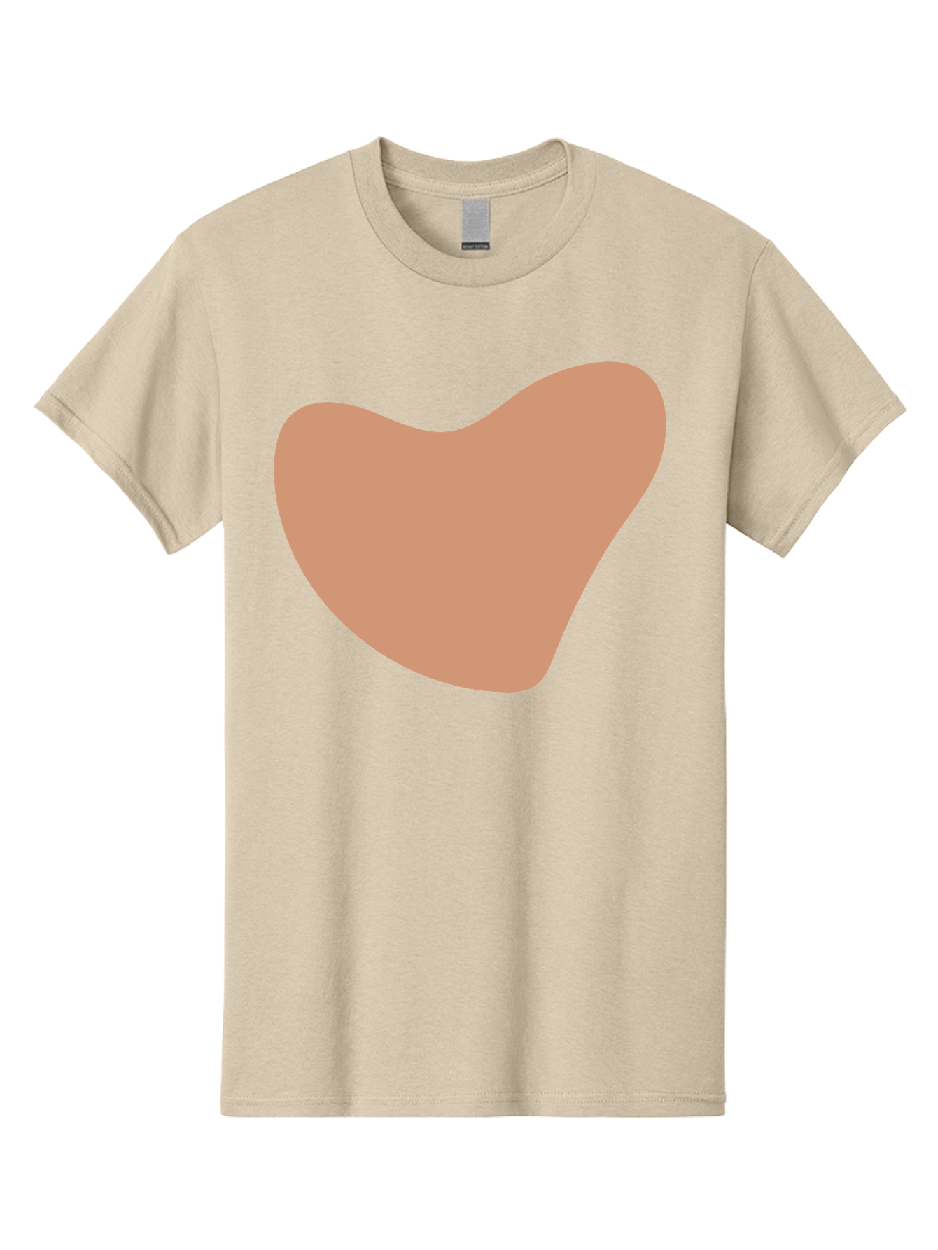 Pink-Shape Men'S Graphic Tee, 100% Cotton, Comfortable Casual Summer Wear, Machine Washable, Peach-Colored Shape, Smooth Texture, Abstract Design, Minimalist Art, Modern Graphic, Simple Form Aae042 19
