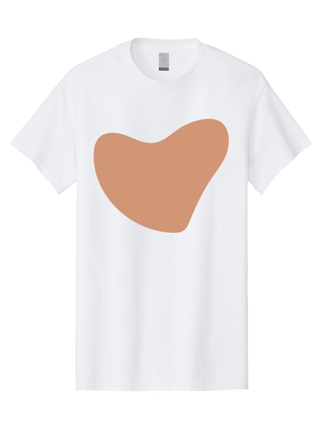 Pink-Shape Men'S Graphic Tee, 100% Cotton, Comfortable Casual Summer Wear, Machine Washable, Peach-Colored Shape, Smooth Texture, Abstract Design, Minimalist Art, Modern Graphic, Simple Form Aae042 4