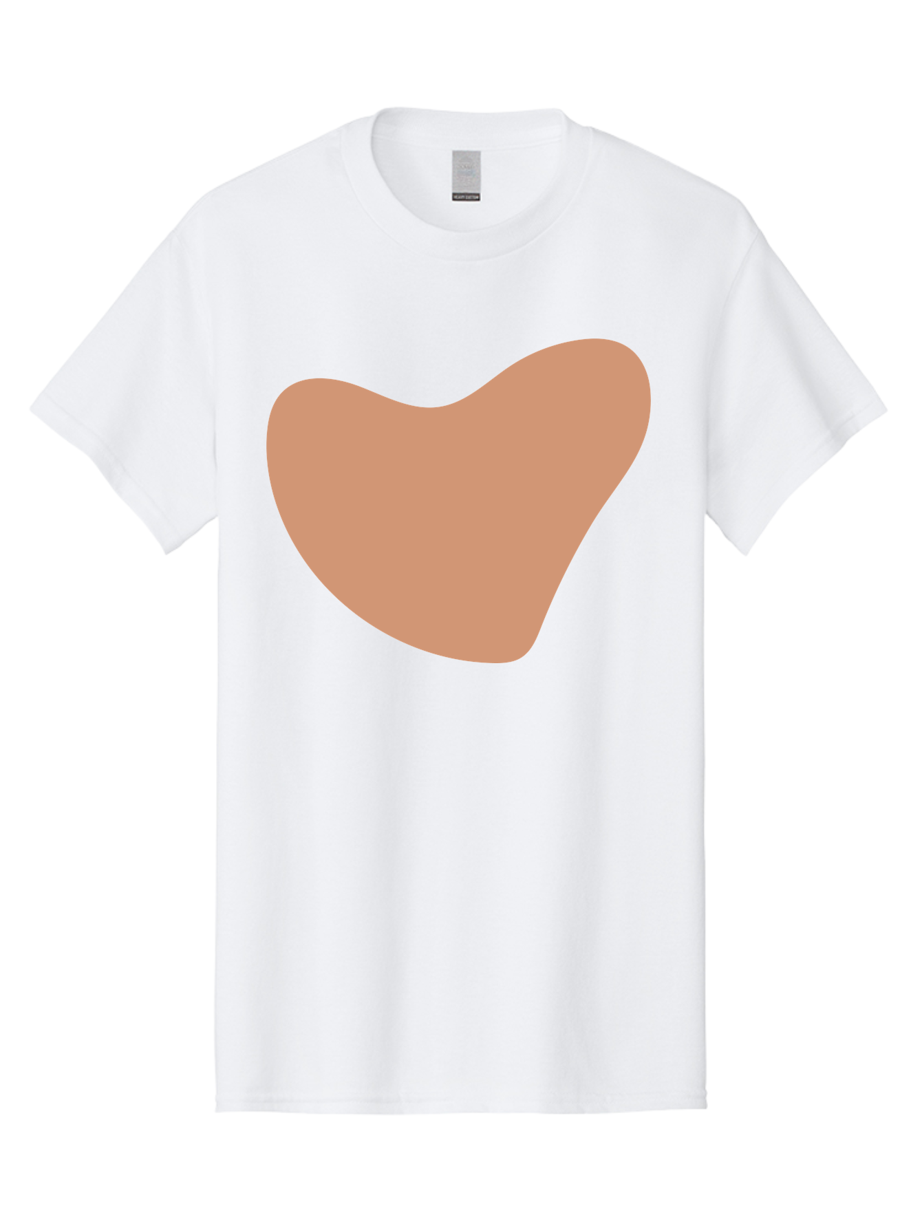 Pink-Shape Men'S Graphic Tee, 100% Cotton, Comfortable Casual Summer Wear, Machine Washable, Peach-Colored Shape, Smooth Texture, Abstract Design, Minimalist Art, Modern Graphic, Simple Form Aae042 23
