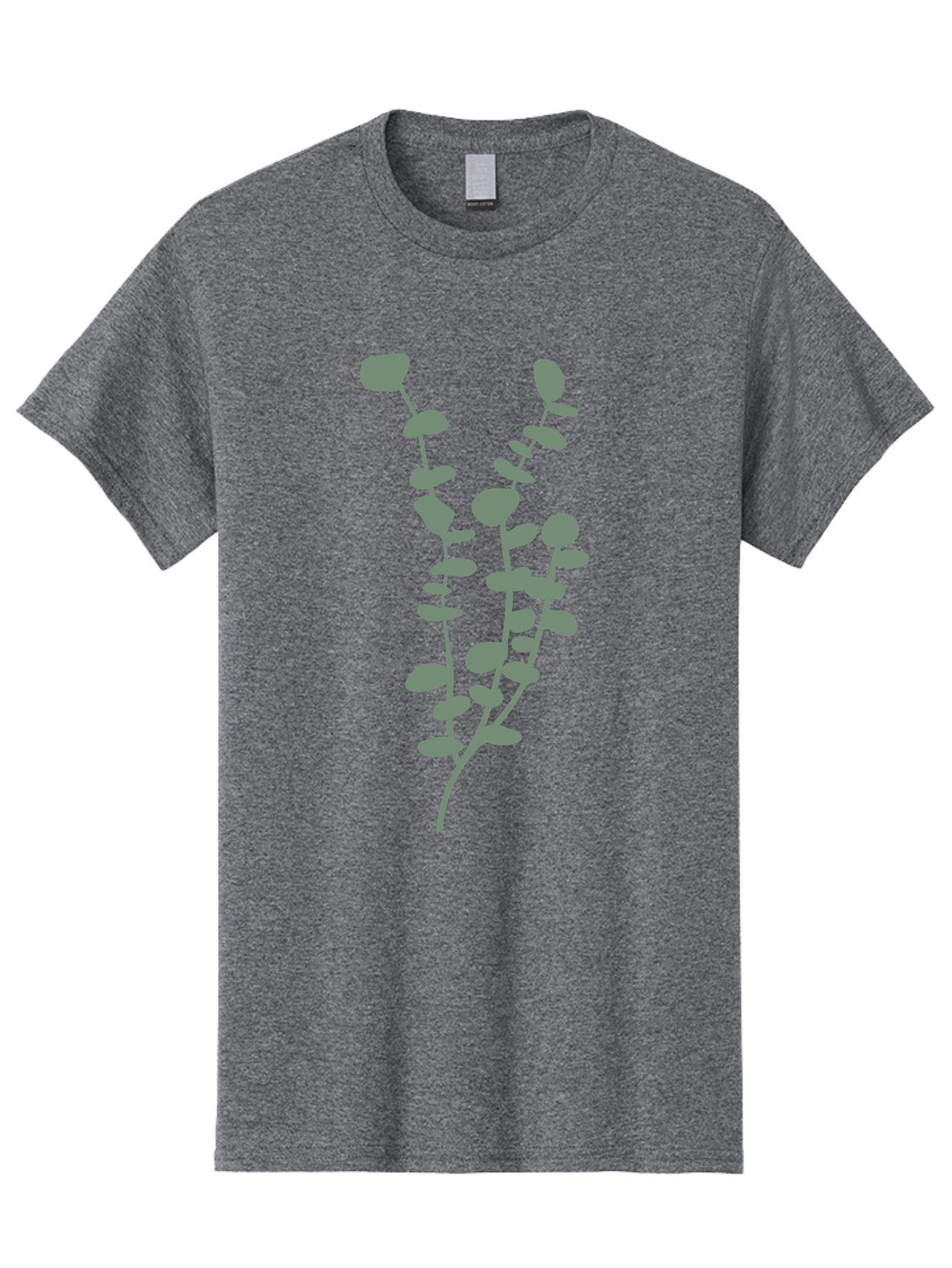 Plant Men'S Graphic Tee, 100% Cotton, Comfortable Casual Summer Wear, Machine Washable, Purple Flowering Branch, Gray Floral Illustration, Delicate Stems, Soft Petals, Botanical Art, Simple Design, Minimalist Graphics Aae043 5