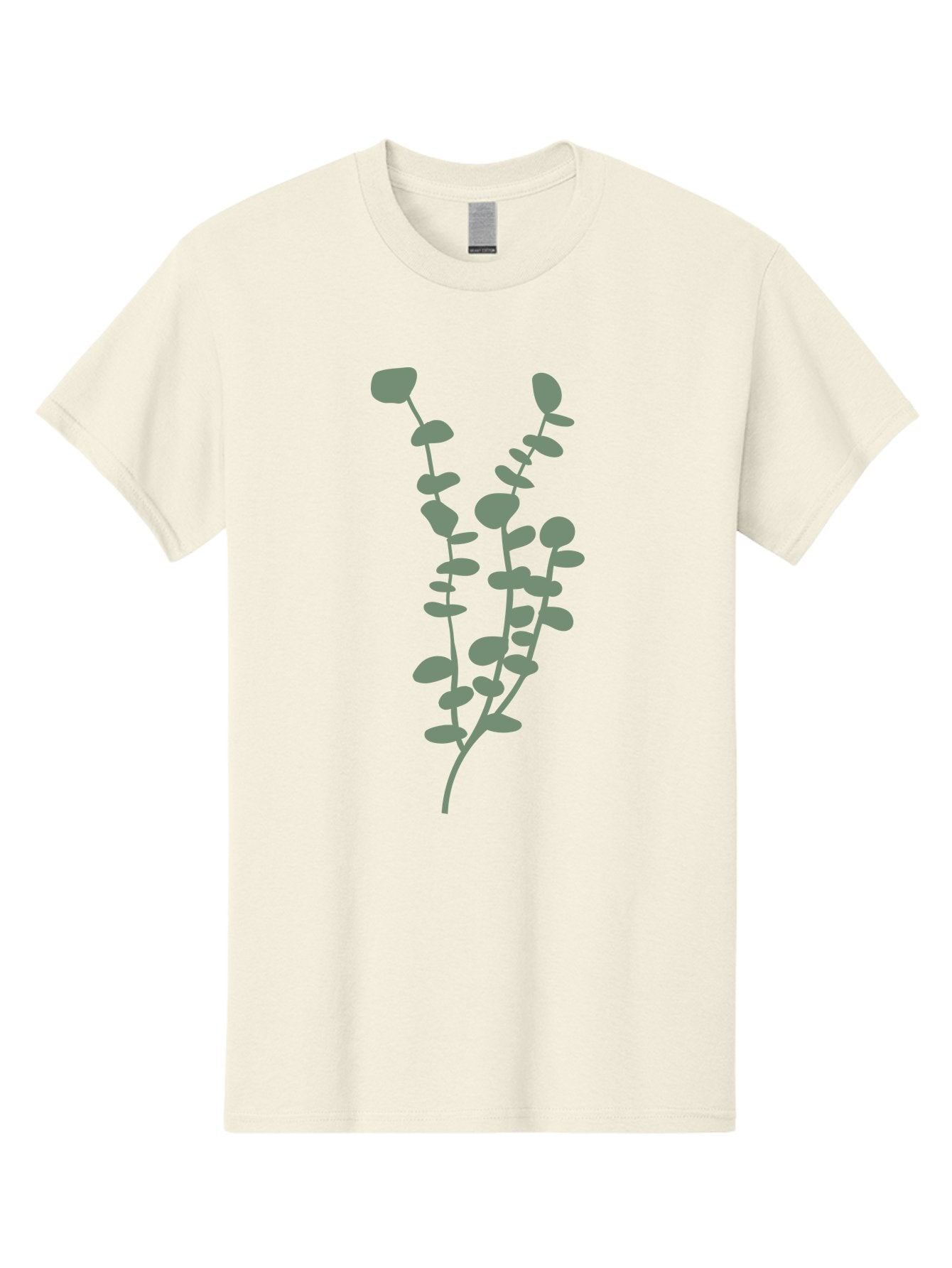 Plant Men'S Graphic Tee, 100% Cotton, Comfortable Casual Summer Wear, Machine Washable, Purple Flowering Branch, Gray Floral Illustration, Delicate Stems, Soft Petals, Botanical Art, Simple Design, Minimalist Graphics Aae043 13