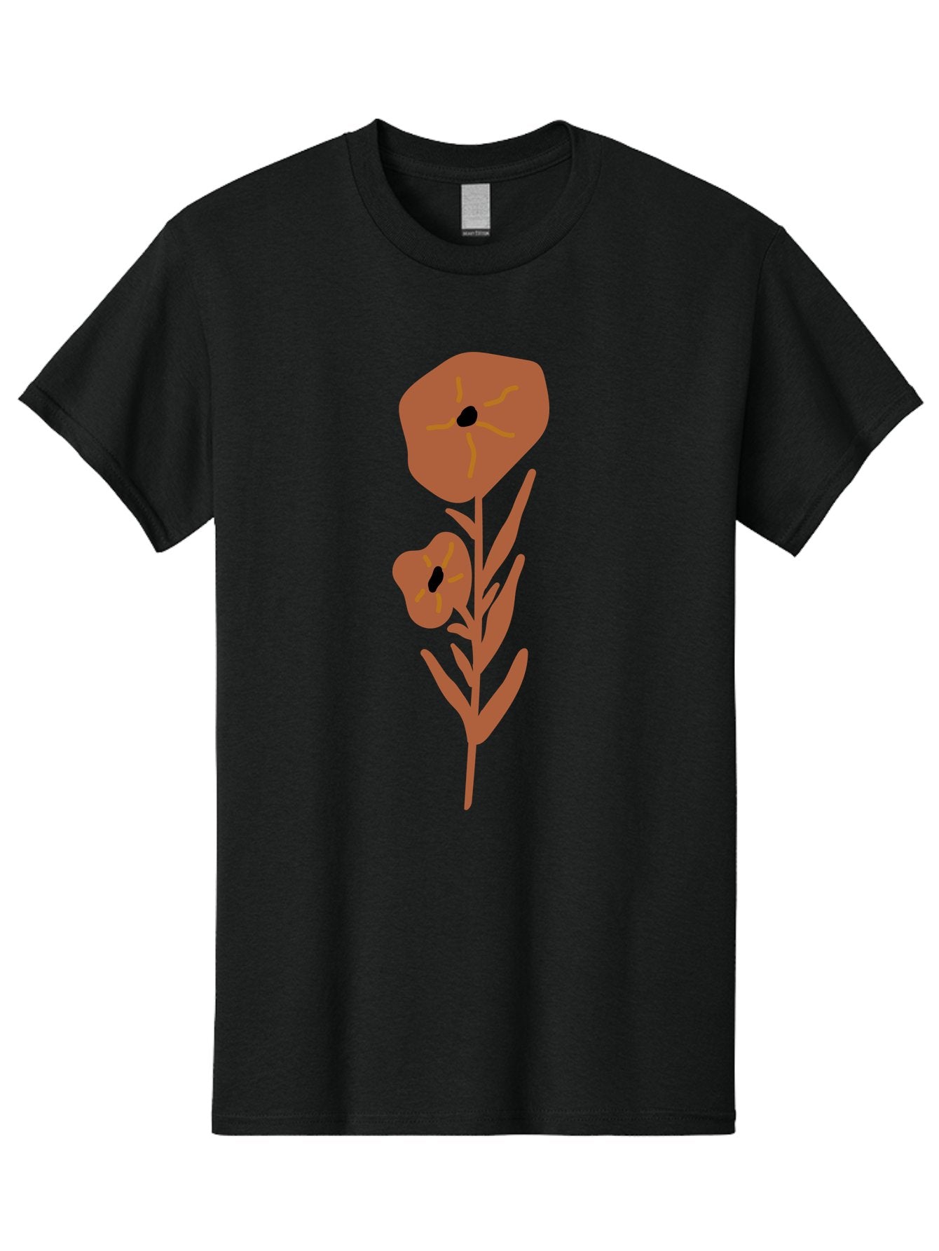Poppies Men'S Graphic Tee, 100% Cotton, Comfortable Casual Summer Wear, Machine Washable, Red Poppy Flowers, Simple Illustration, Minimalist Design, Poppy Plant, Red Flowers, Stylized Artwork, Floral Motif, Elegant Simplicity Aae044 10