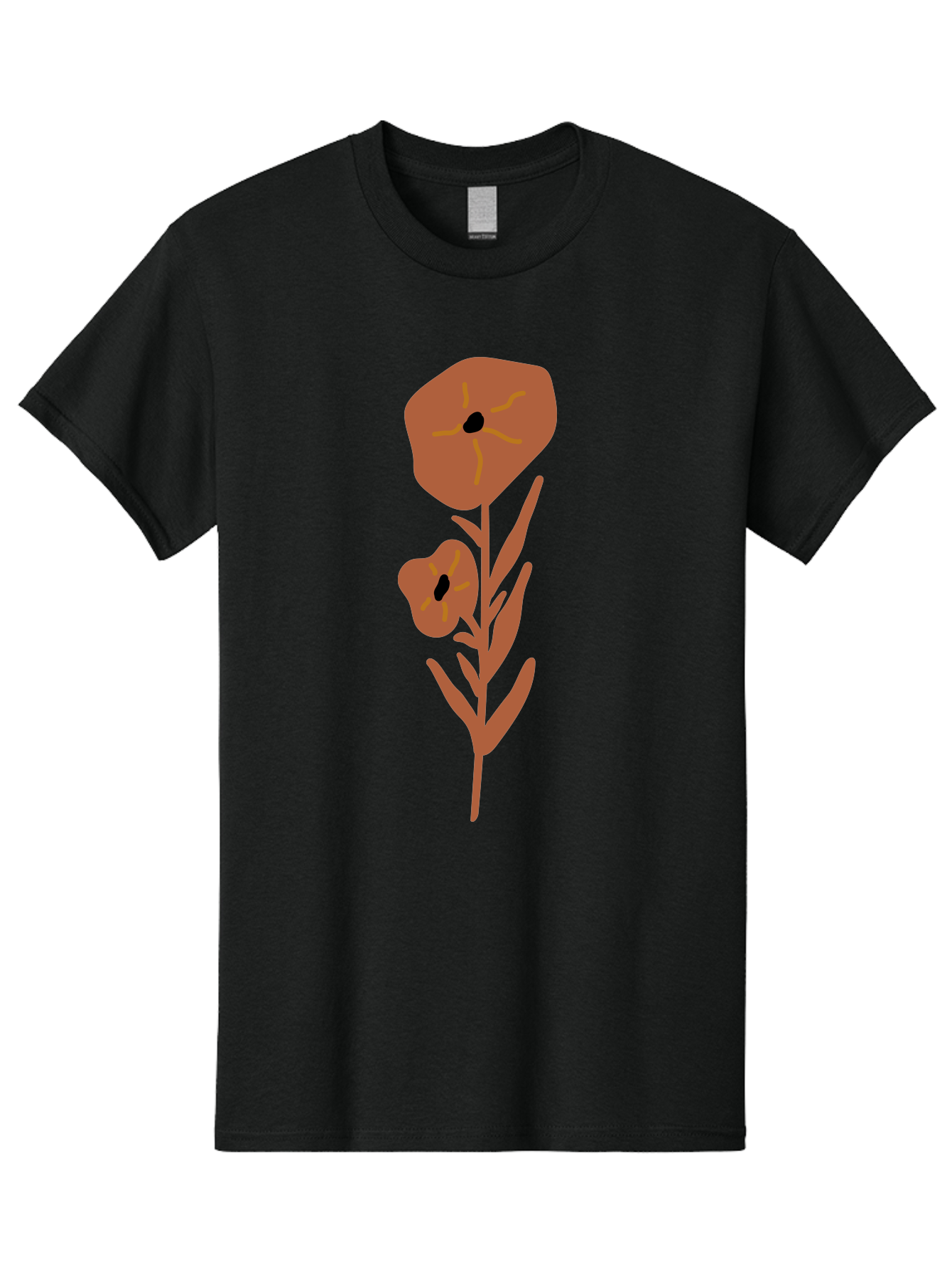 Poppies Men'S Graphic Tee, 100% Cotton, Comfortable Casual Summer Wear, Machine Washable, Red Poppy Flowers, Simple Illustration, Minimalist Design, Poppy Plant, Red Flowers, Stylized Artwork, Floral Motif, Elegant Simplicity Aae044 27