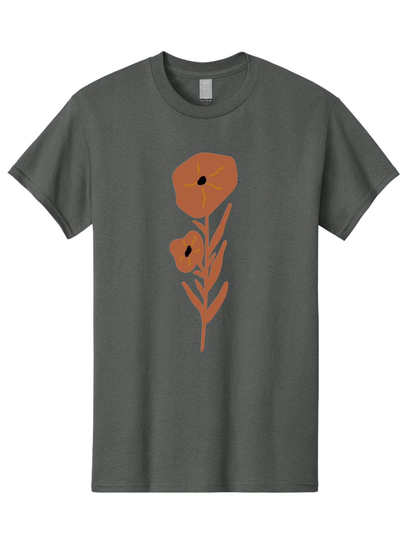 Poppies Men'S Graphic Tee, 100% Cotton, Comfortable Casual Summer Wear, Machine Washable, Red Poppy Flowers, Simple Illustration, Minimalist Design, Poppy Plant, Red Flowers, Stylized Artwork, Floral Motif, Elegant Simplicity Aae044 21