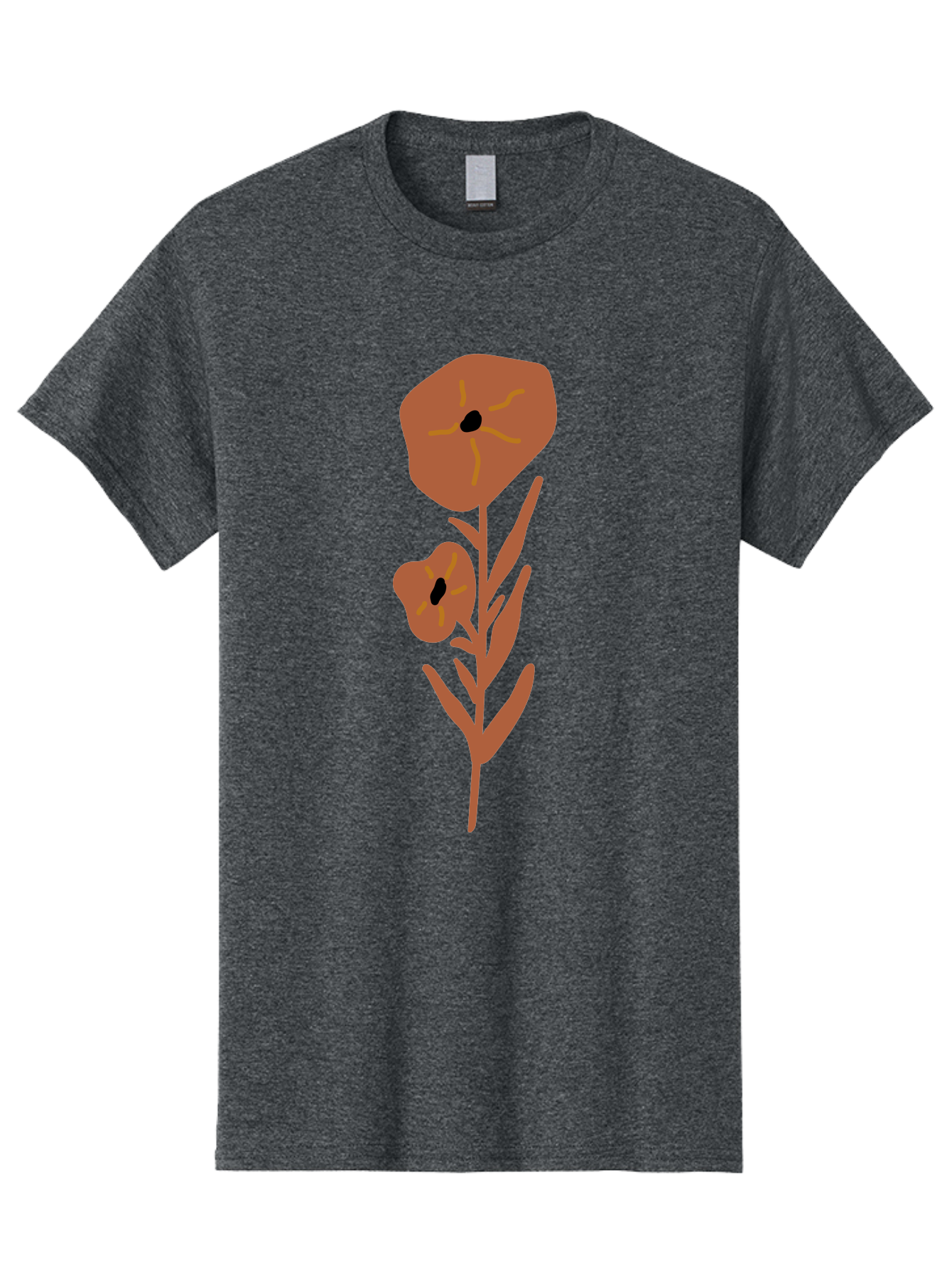 Poppies Men'S Graphic Tee, 100% Cotton, Comfortable Casual Summer Wear, Machine Washable, Red Poppy Flowers, Simple Illustration, Minimalist Design, Poppy Plant, Red Flowers, Stylized Artwork, Floral Motif, Elegant Simplicity Aae044 7
