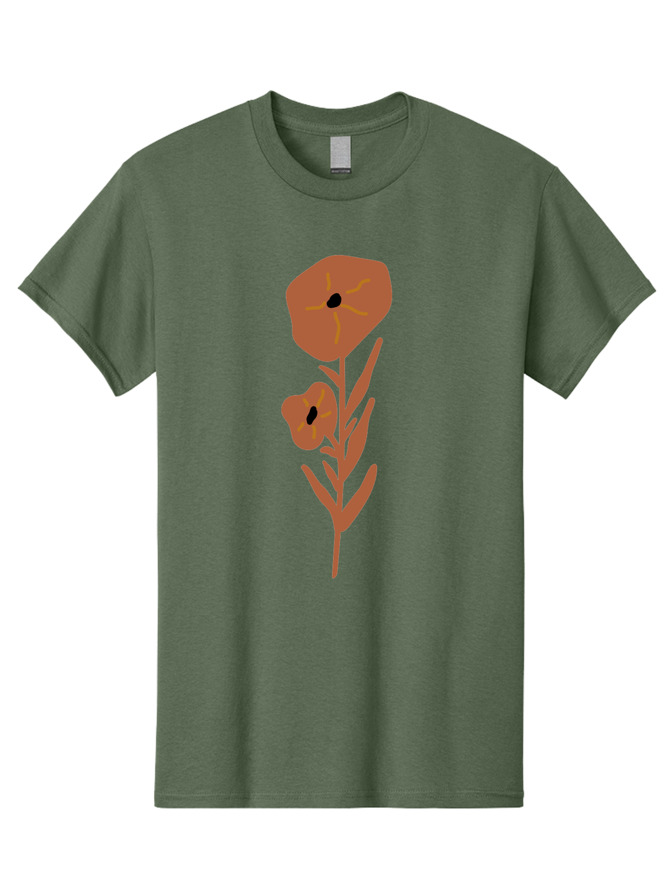 Poppies Men'S Graphic Tee, 100% Cotton, Comfortable Casual Summer Wear, Machine Washable, Red Poppy Flowers, Simple Illustration, Minimalist Design, Poppy Plant, Red Flowers, Stylized Artwork, Floral Motif, Elegant Simplicity Aae044 11