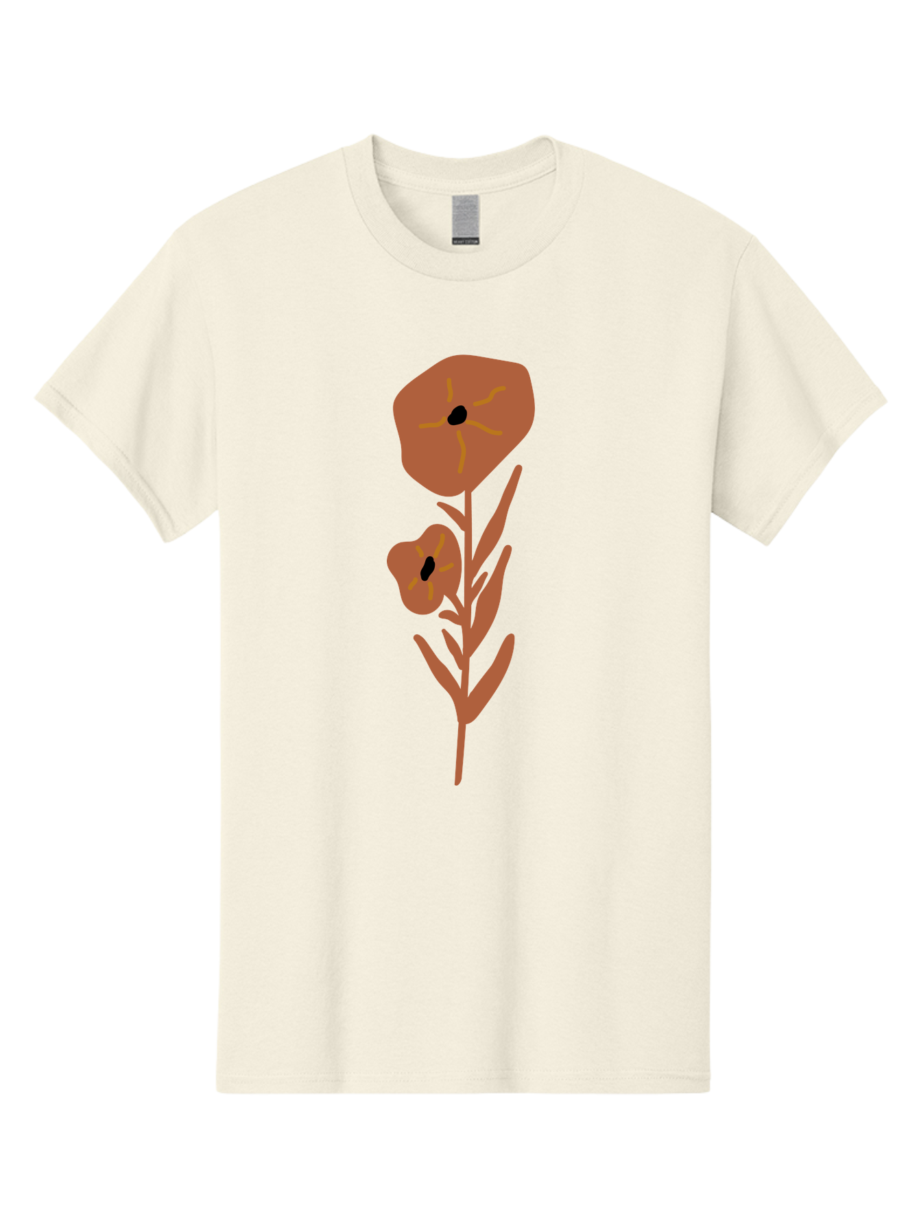 Poppies Men'S Graphic Tee, 100% Cotton, Comfortable Casual Summer Wear, Machine Washable, Red Poppy Flowers, Simple Illustration, Minimalist Design, Poppy Plant, Red Flowers, Stylized Artwork, Floral Motif, Elegant Simplicity Aae044 17