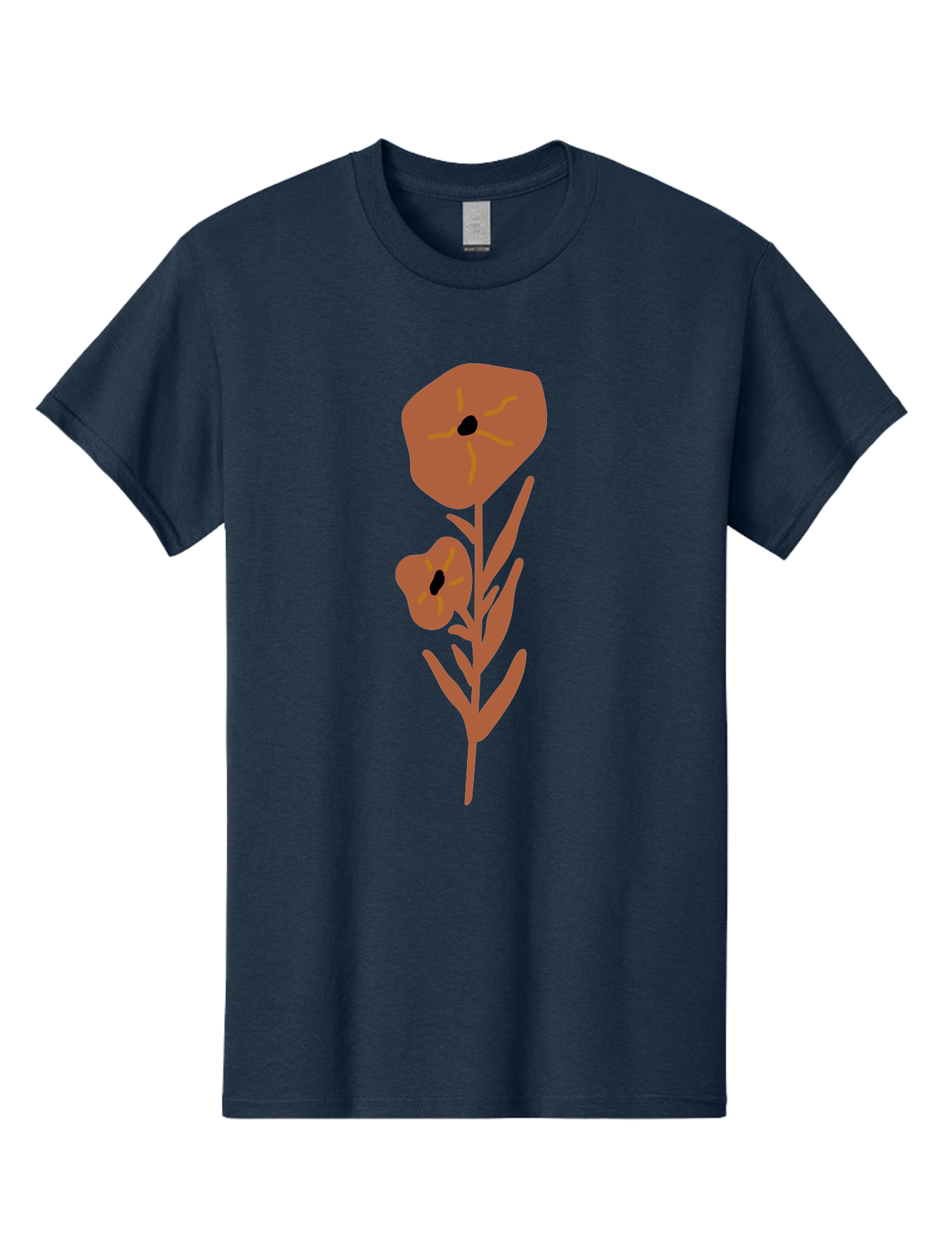 Poppies Men'S Graphic Tee, 100% Cotton, Comfortable Casual Summer Wear, Machine Washable, Red Poppy Flowers, Simple Illustration, Minimalist Design, Poppy Plant, Red Flowers, Stylized Artwork, Floral Motif, Elegant Simplicity Aae044 23