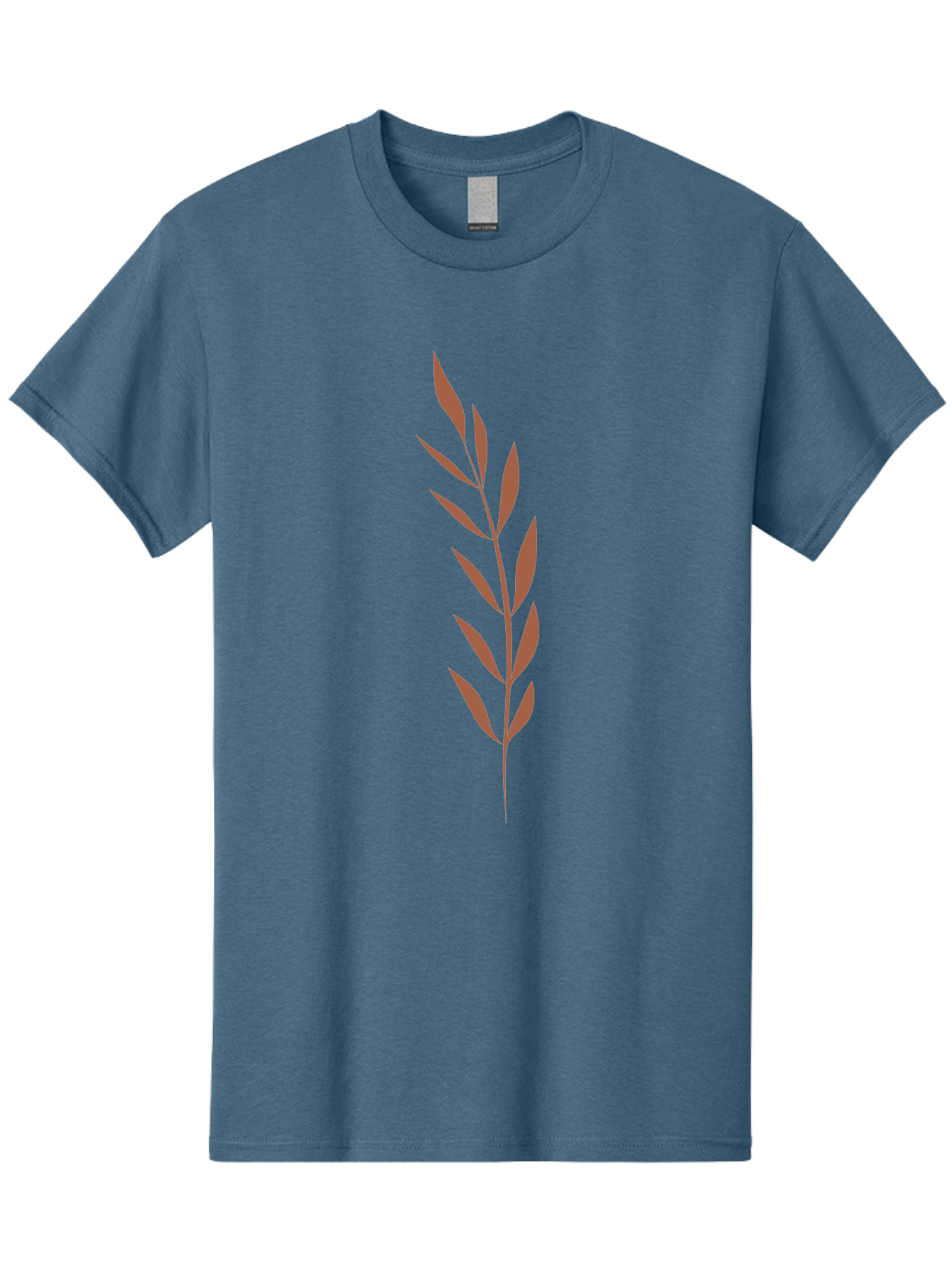 Red-Leaves-1 Men'S Graphic Tee, 100% Cotton, Comfortable Casual Summer Wear, Machine Washable, Red Leafy Branch, Simple Graphic, Leafy Design, Minimalist Art, Bold Red, Floral Element, Modern Illustration Aae047