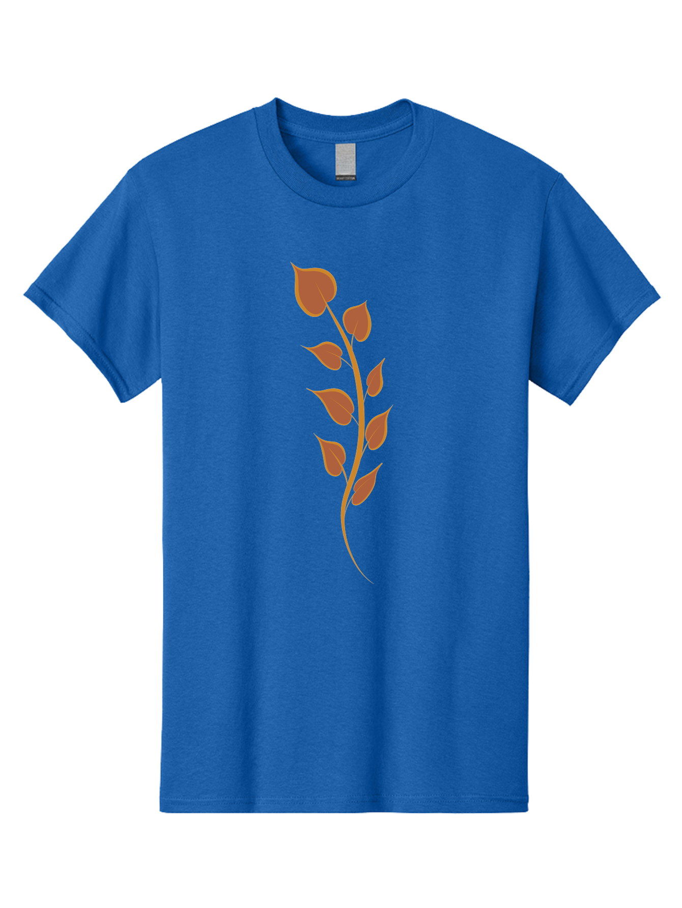 Red-Leaves-Stem Men'S Graphic Tee, 100% Cotton, Comfortable Casual Summer Wear, Machine Washable, Red Stem, Red Leaves, Simple Design, Digital Illustration, Botanical Art, Minimalist Style, Leaf Pattern, Graphic Element Aae048 7